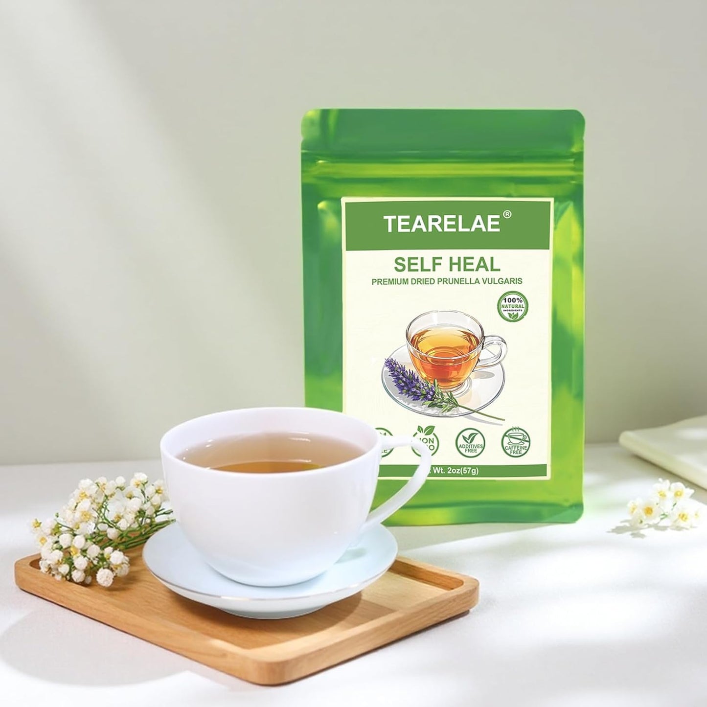 TEARELAE - Self Heal Herb - Natural Prunella Vulgaris, 2oz/56g - Whole Dried Xia Ku Cao - Sun-Dried, No Additives, Non-GMO, Caffeine-Free