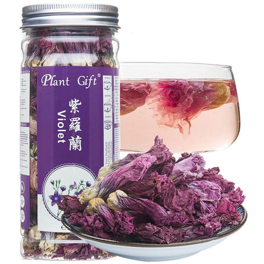 Plant Gift Violet Tea Organic Dried Loose tea, Food Coloring, Blossom Flower, chinese Purple, violet, Clitoria Ternatea 35g/1.23oz
