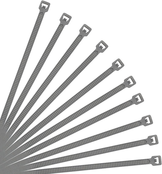 XINGO 10 Inch Cable Zip Ties (500 Pack), 40 Lbs Tensile Strength-Heavy Duty, Self-Locking Nylon Plastic Nylon Wire Ties for indoor and outdoor use (Silver)