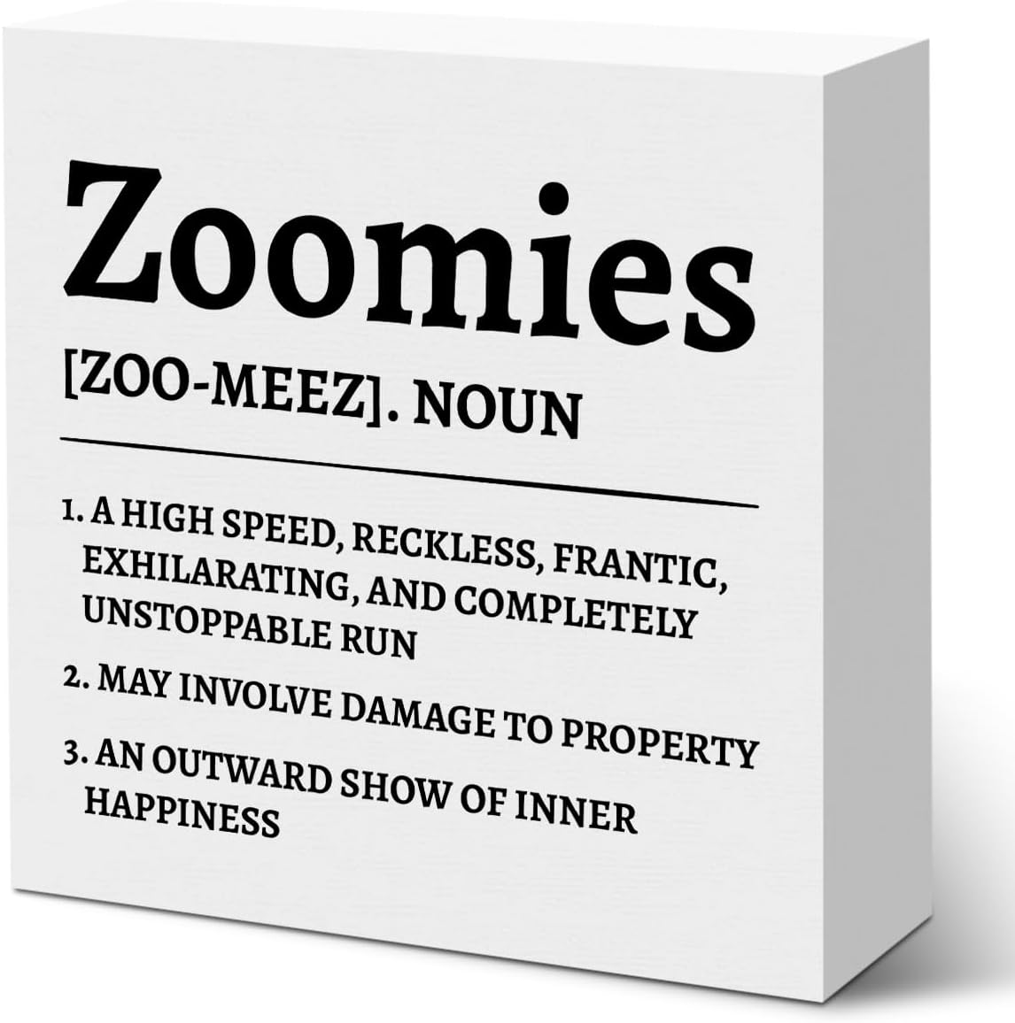 Gifts for Dog Lovers Wooden Box Sign, Pet Definition Home Decor, Dog Themed Birthday Party Decorations Wood Block Signs Decoration for Home Desk Table Shelf