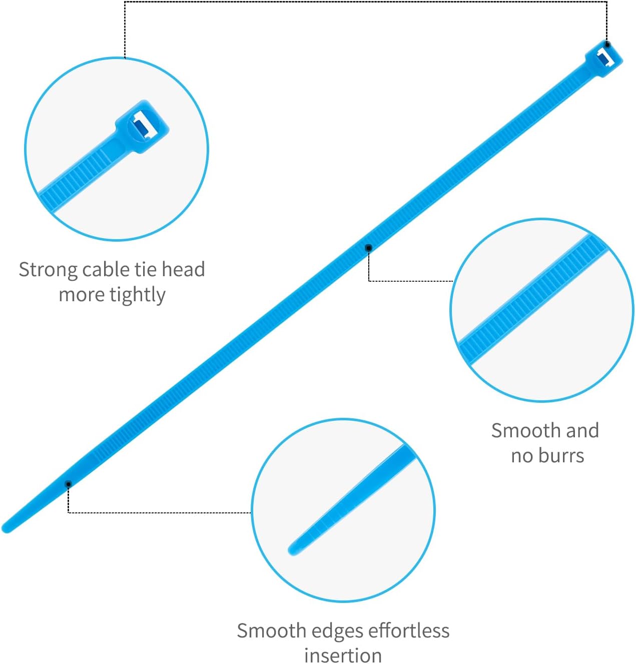 12 Inch Zip Ties Purple 1000 PCS, 50 Lbs- Heavy Duty Tensile Strength, Nylon PA66 UV Resistant Cable Ties for Indoor and Outdoor Use - Ideal for object bundling and fastening