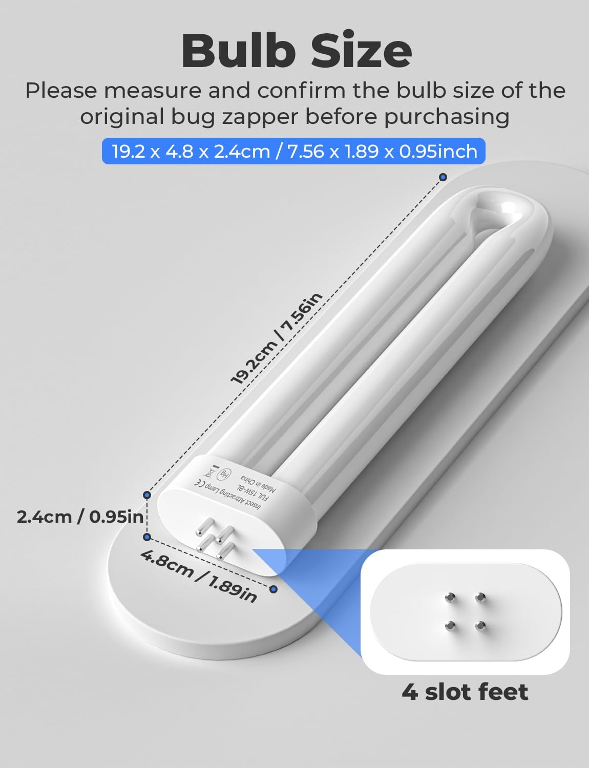 YISSVIC Bug Zapper Bulb Indoor Waterproof Electric Mosquito Lamp Fly Zapper Killer Effective 4200V Plug in for Home Patio Office Courtyard (Replacement Bulb T6)