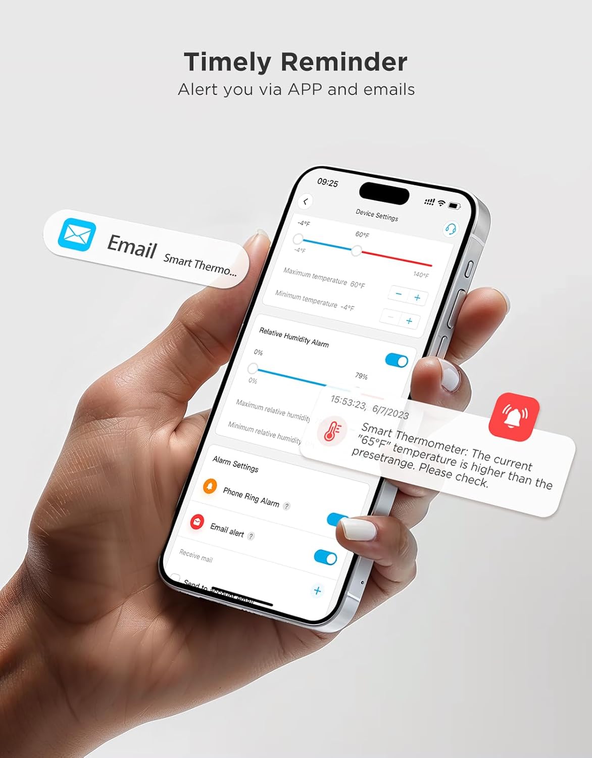 GoveeLife 2.0 WiFi Hygrometer Thermometer 6 Pack, Smart Humidity Temperature Sensor with App Notifications, 2-Year Free Data Storage Export, Temperature Humidity for Bedroom, Wine Cellar, Basements