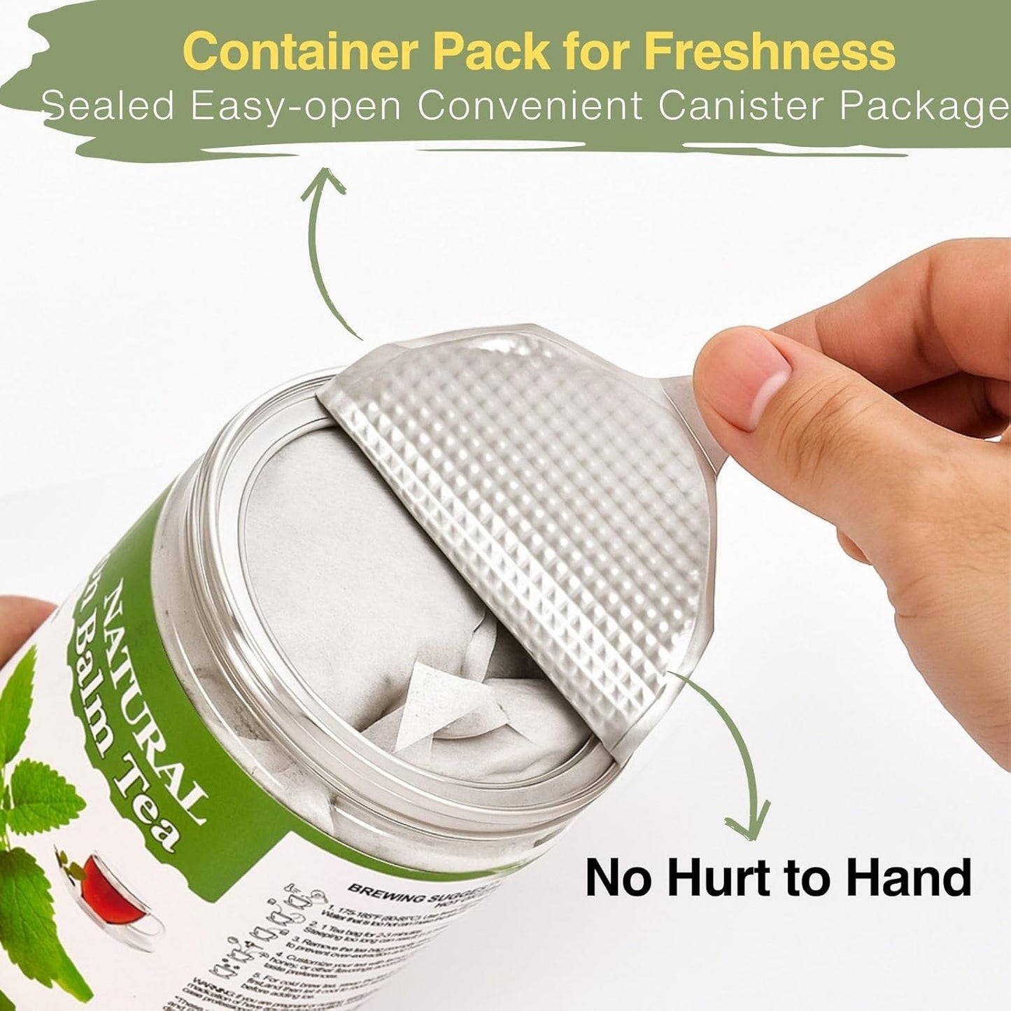 Lemon Balm Tea Bags – 50 Count | Dried Lemon Balm Leaves for Relaxation & Sleep | Calming Herbal Tea | Caffeine-Free