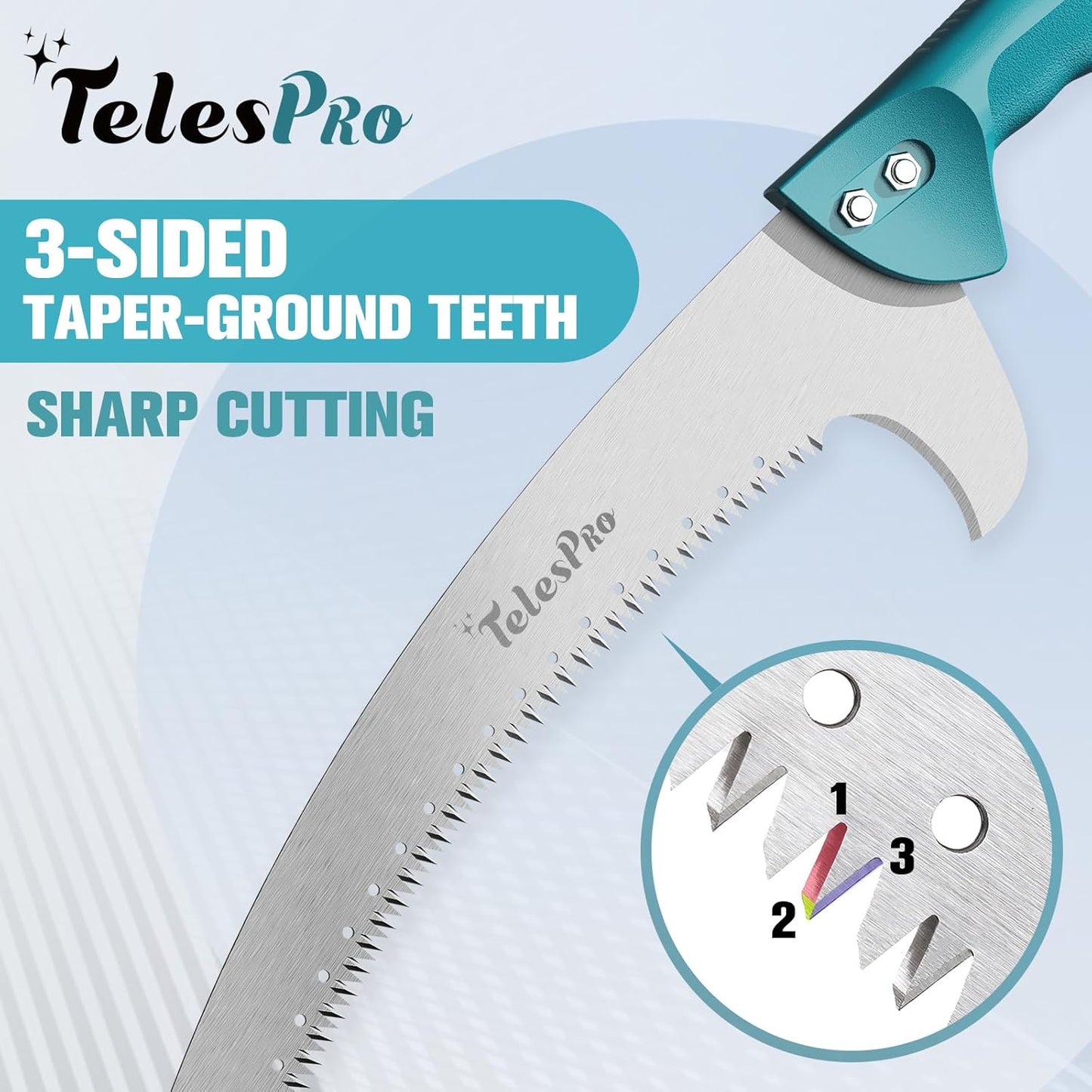 Extendable Tree Trimmer: Manual Pole Saw | 6-24ft Telescoping Pruning Pole for Tree Trimming | Saw Attachment, Safety Goggles, and Gloves Included | Trim Branches up to 2" Diameter