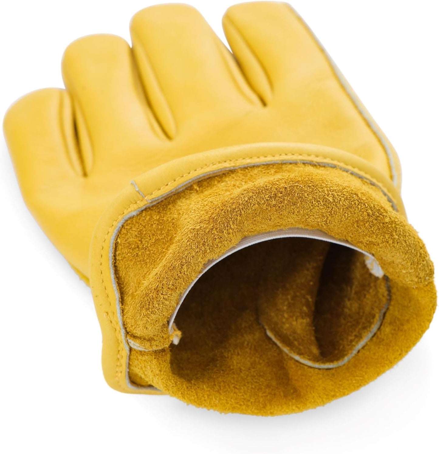 DULFINE Leather Work Gloves for Men &amp; Women, Reinforced Durable Gardening Gloves,Cowhide Work Gloves,Puncture &amp; Cut Resistant