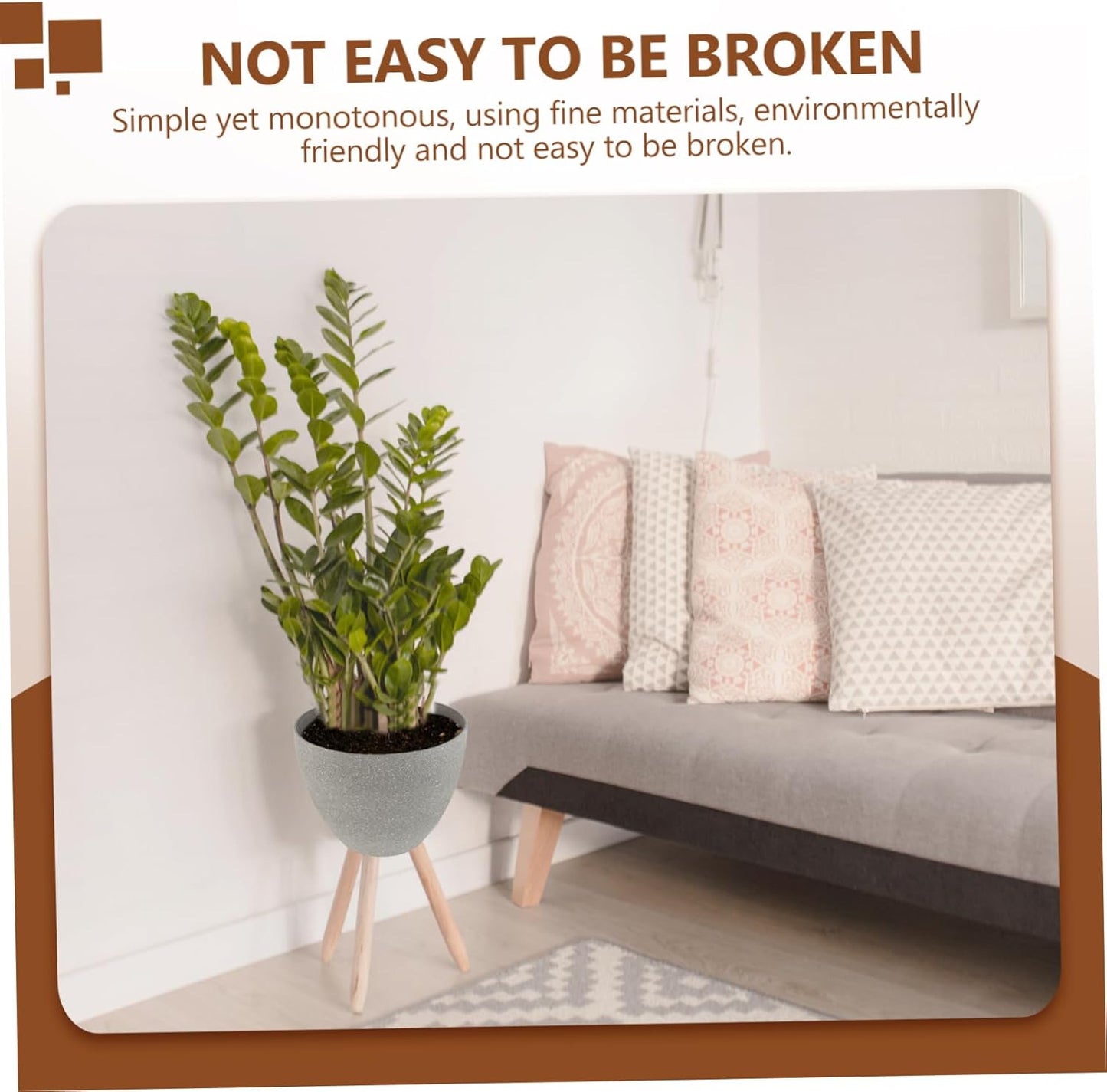 Imitation Stone Shape Resin Flower Planter Pot Round Succulent Container for Indoor and Outdoor Gardening Durable Frost-Resistant Easy to Maintain