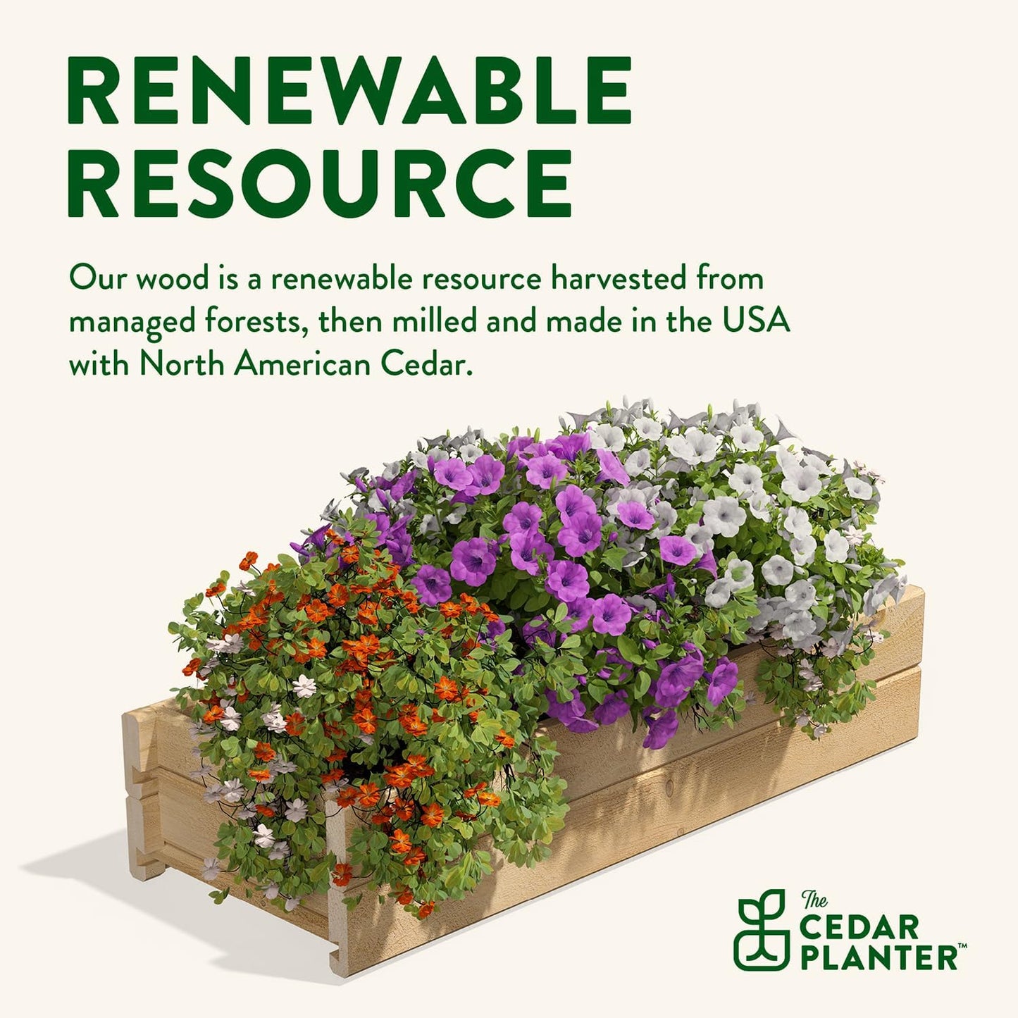 Greenes Fence Cedar Wood Planter Box with Rail Mount Brackets, 32" x 11" x 7" - Made in USA with North American Cedar