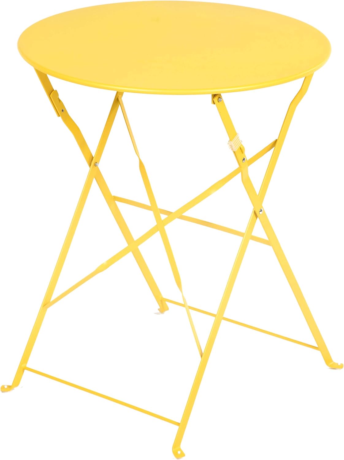 Grand patio 3-Piece Bistro Set Folding Outdoor Furniture Sets with Premium Steel Frame Portable Design for Bistro & Balcony, Yellow