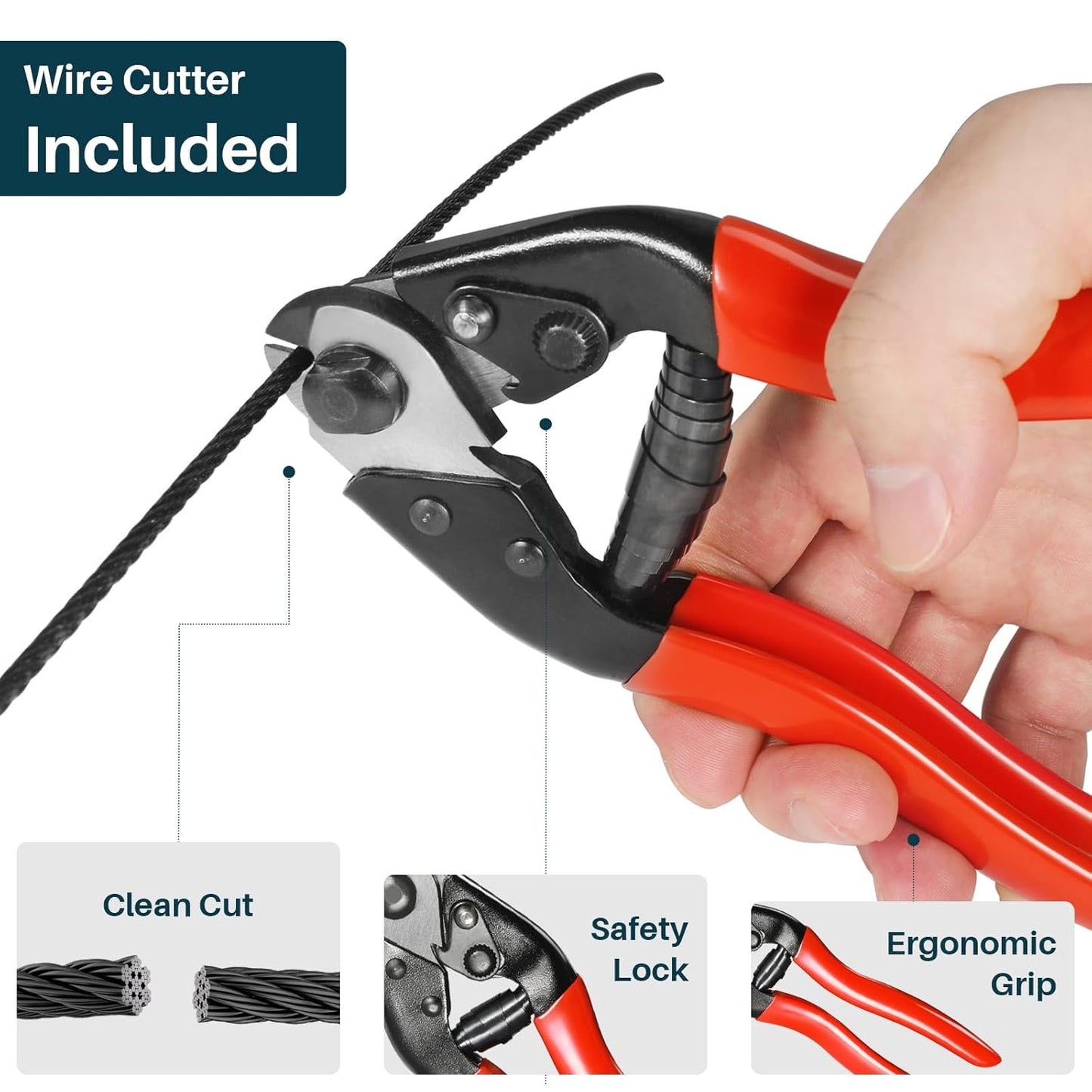 1000FT 1/8" Black T316 Stainless Steel Cable, 7x7 Strands Construction, Black Wire Rope Aircraft Cable for Indoor, Outdoor, Deck Fence Railing, and DIY Balustrades