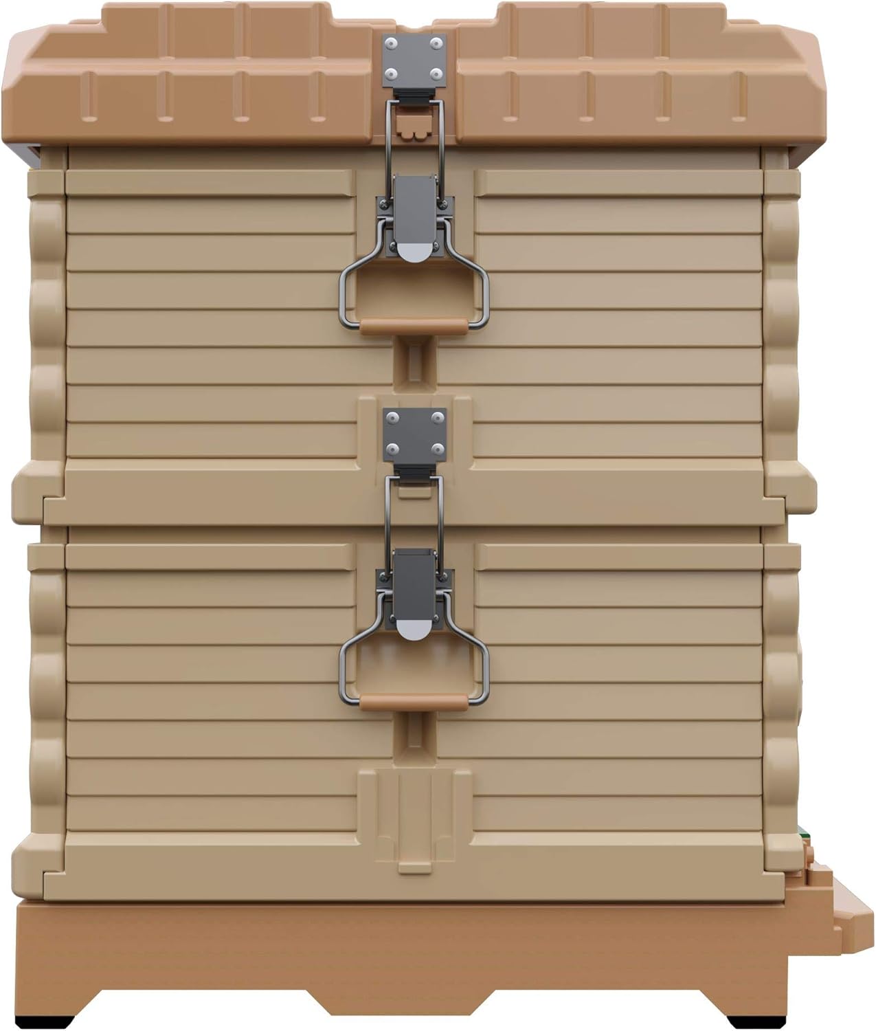 Ergo Insulated 10 Frame Bee Hive Set [NO Frames Included] (Double Deep, Tan Body Yellow Entrance)