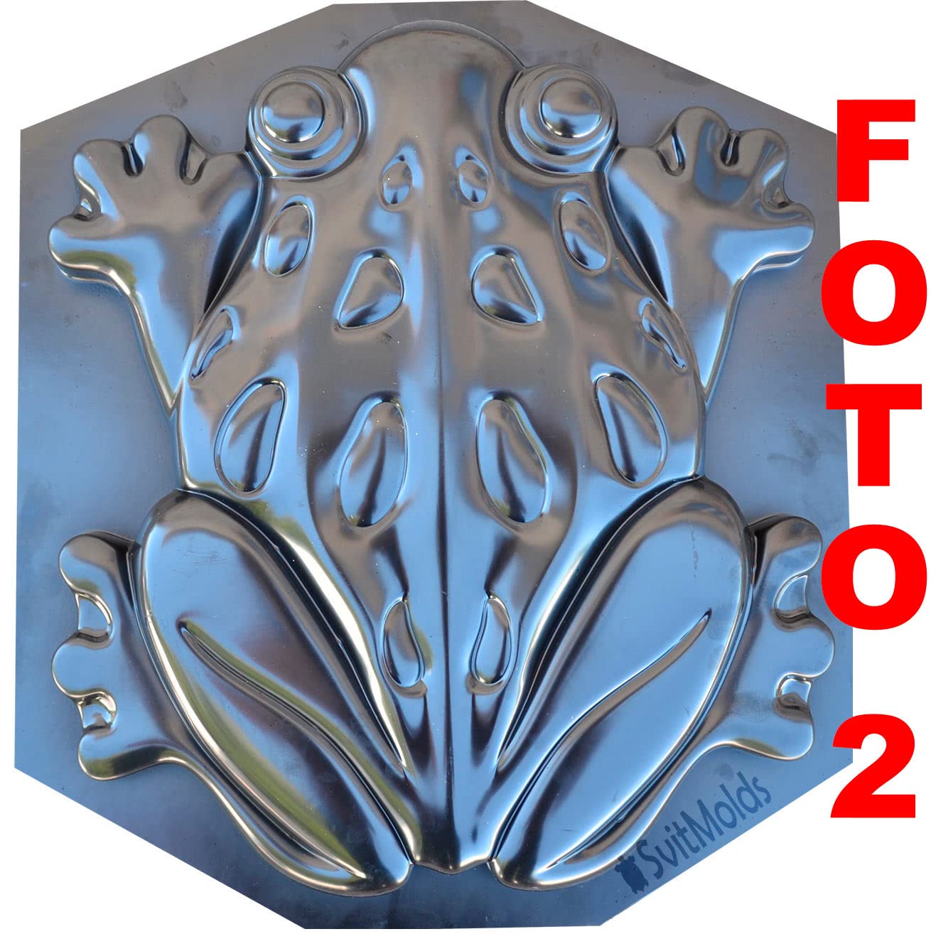 SvitMolds Concrete Mold DIY Frog Stepping Stone Mould Concrete Cement Mould ABC Plastic Toad Animal Garden and Yard Decor Garden Path Walkway (1, S68-Sm)