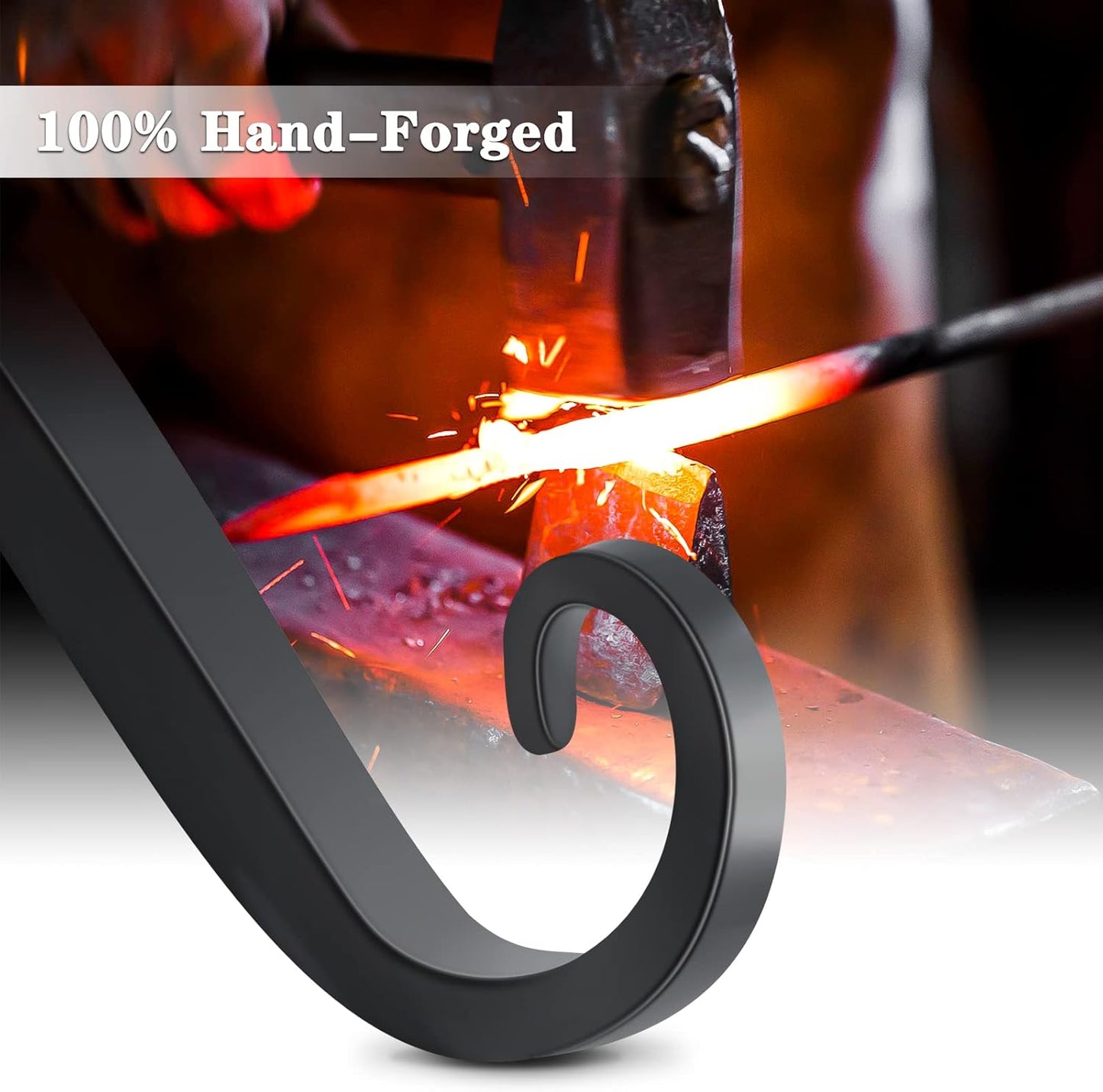 Gtongoko 2 Pack 12 Inch Plant Hangers Outdoor Metal, Plant Hooks for Wall Indoor, Outdoor Hooks for Hanging Bird Feeders, Plant Bracket, Lanterns, Wind Chinme, Black