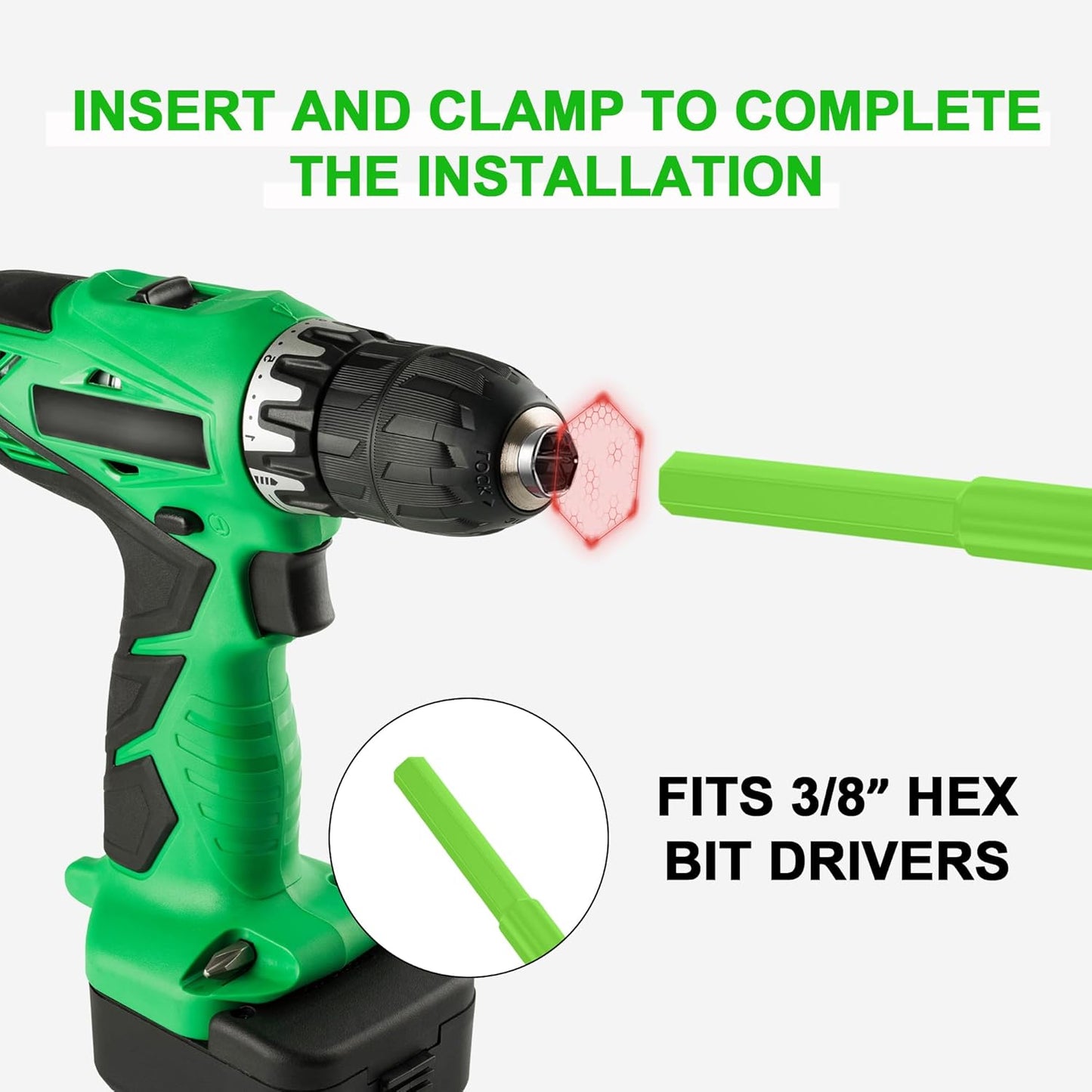 SYITCUN Auger Drill Bit for Planting - 1.6" X 16.5" Heavy-Duty Garden Spiral Drill Bit - Bulb Planter Tool & Post Hole Digger - 3/8" Hex Drive Drill