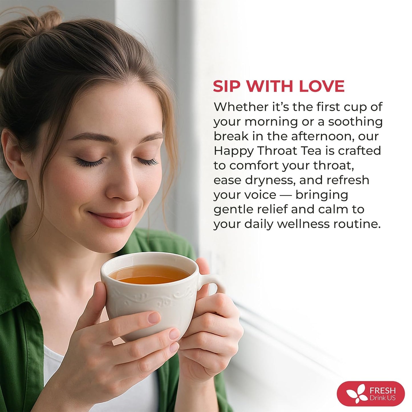 Premium Happy Throat Herbal Tea – 135 Bags Of Supper Tea Blend: Marshmallow Root, Slippery Elm & Ginger – Dry & Sore Throat Relief – Caffeine-Free, No Honey, No Citrus – No Sugar