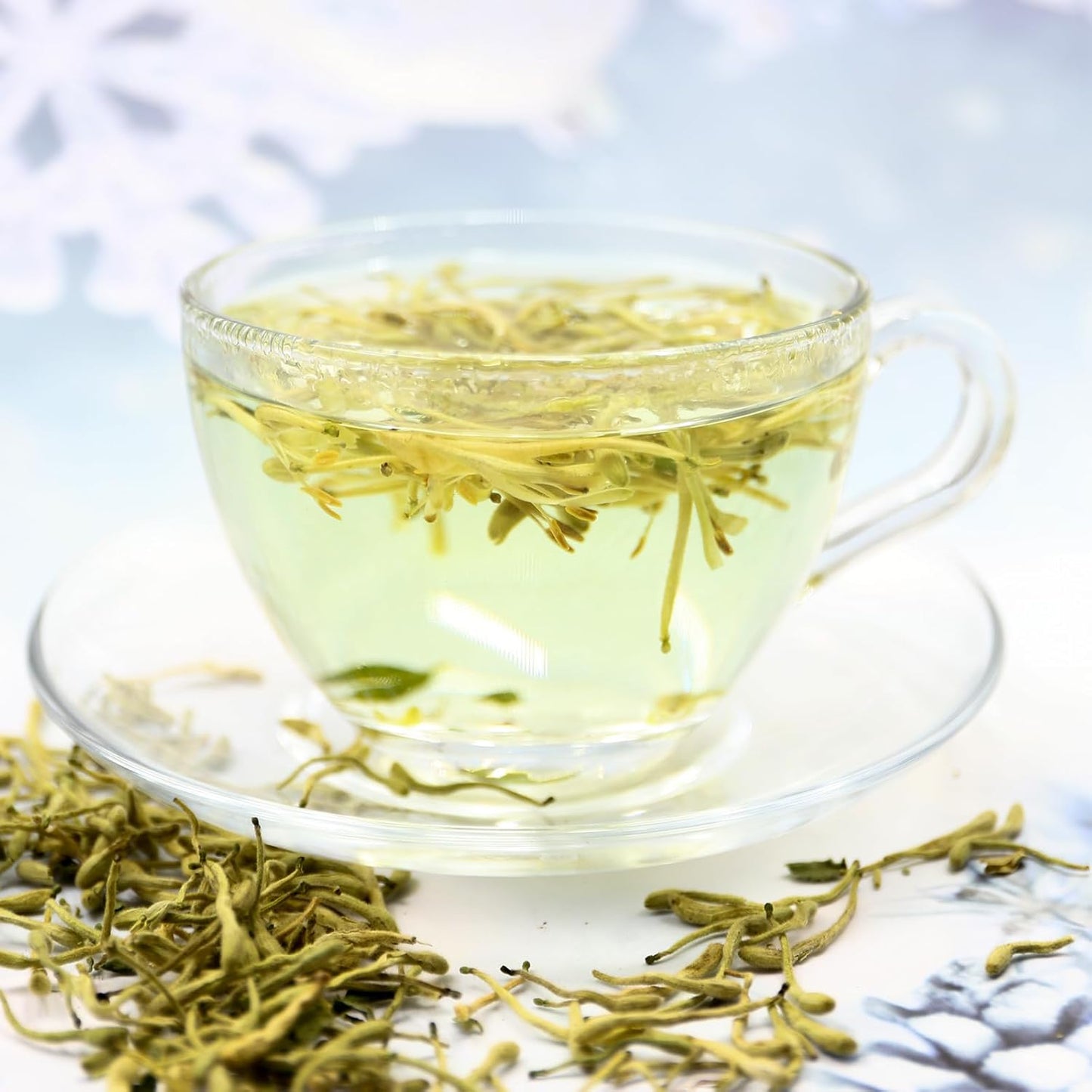 FullChea - 100% Pure Natural Dried Honeysuckle - Jin Yin Hua Honeysuckle Tea - Premium Flower Herbal Tea - 1.58oz/45g