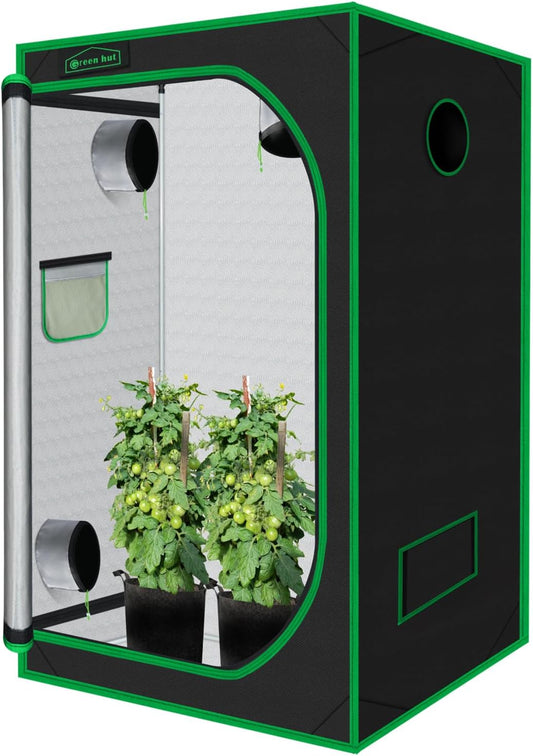 Grow Tent for Plants Indoor 48"x48"x78" Mylar Hydroponic Grow Tents Indoor Grow Room for Plant Fruit Flower Veg with Observation Window & Removable Waterproof Floor Tray