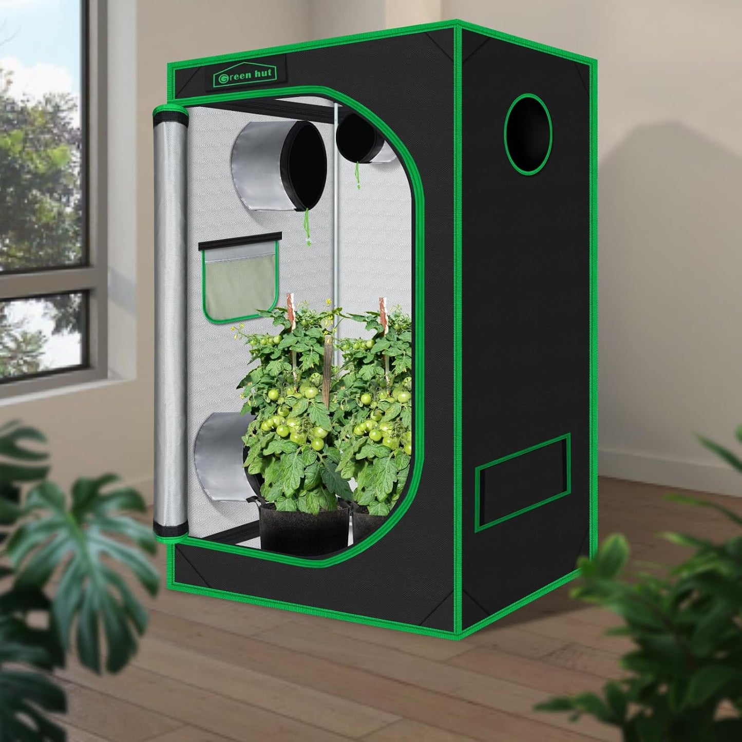 Indoor Grow Tent for Plants 36"x60"x78" Mylar Hydroponic Grow Tents Indoor Grow Room for Plant Fruit Flower Veg with Removable Waterproof Floor Tray