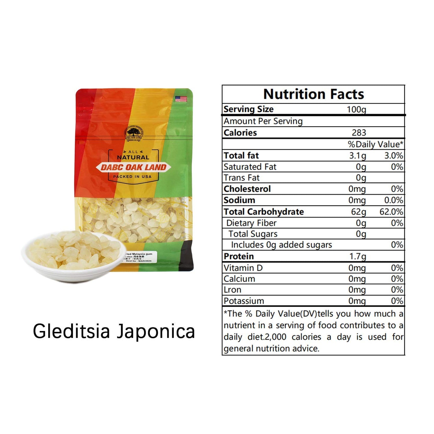 DABC OAK LAND Dried Snow Swallow Natural Malaysia, 100% Natural Snow Lotus Seed Gum Gleditsia Sinensis, Plant Collagen and Low Fat, Good With Peach Gum 清熱潤肺 排毒養顏 AAA級精選 野生雙莢皂角米 雪蓮子 16OZ/Bag