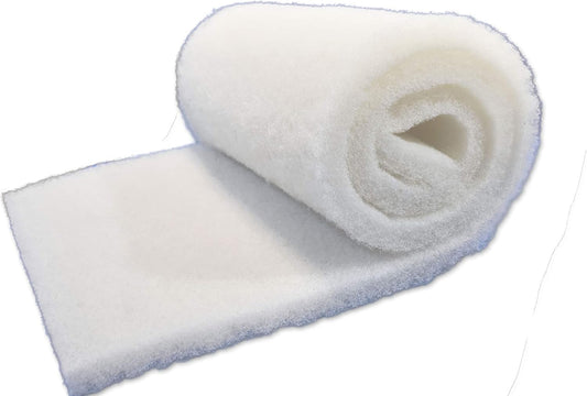 Beige Coarse Filter Media, 2" Thick, 18" x 56" Roll, Perfect for Aquariums, Ponds or Water Gardens, Made in USA