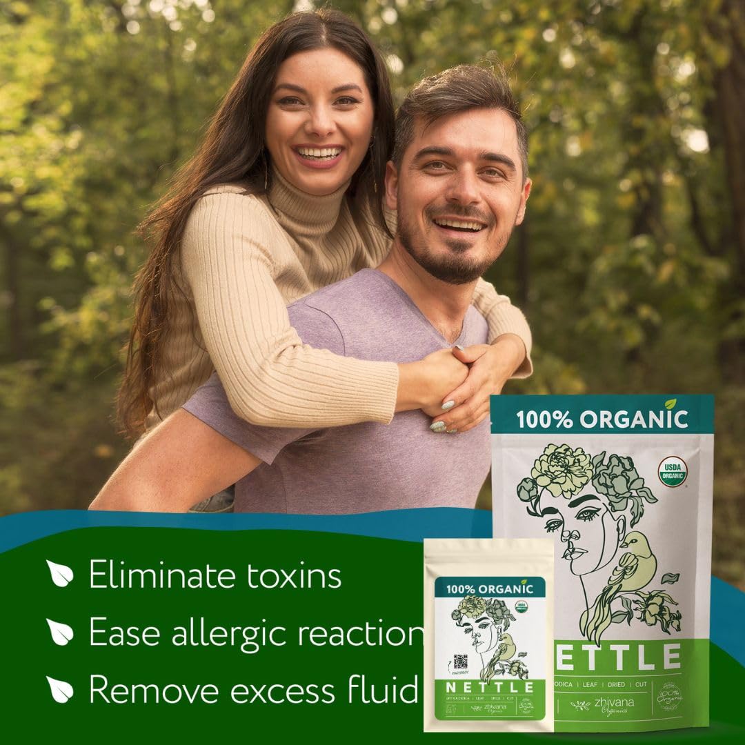 Super Value Pack 5 LB - Organic Stinging Nettle Leaf Tea - Allergy Relief, Fluid Balance - Support Hair, Skin