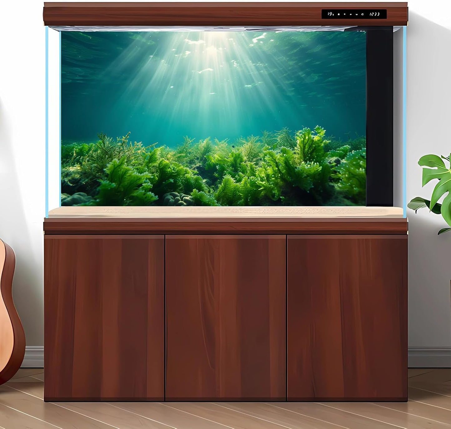 Deep Ocean Fish Tank Background Under The Sea Aquatic Plants Aquarium Background Underwater Corals Sunray Terrarium Backgrounds Tropical Fish Ocean World Aquarium Backgrounds Decorations 36x20in