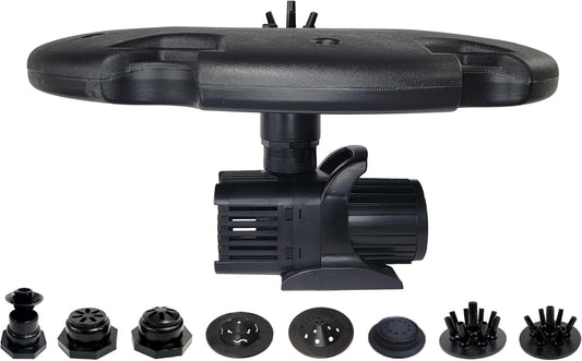 HALF OFF PONDS Floating Fountain – 1.5 HP Pond Aerator with 100' Cord – 12,500 GPH Water Pump – 11 Spray Patterns - Energy-Efficient – for Large Ponds, Lakes & Water Gardens