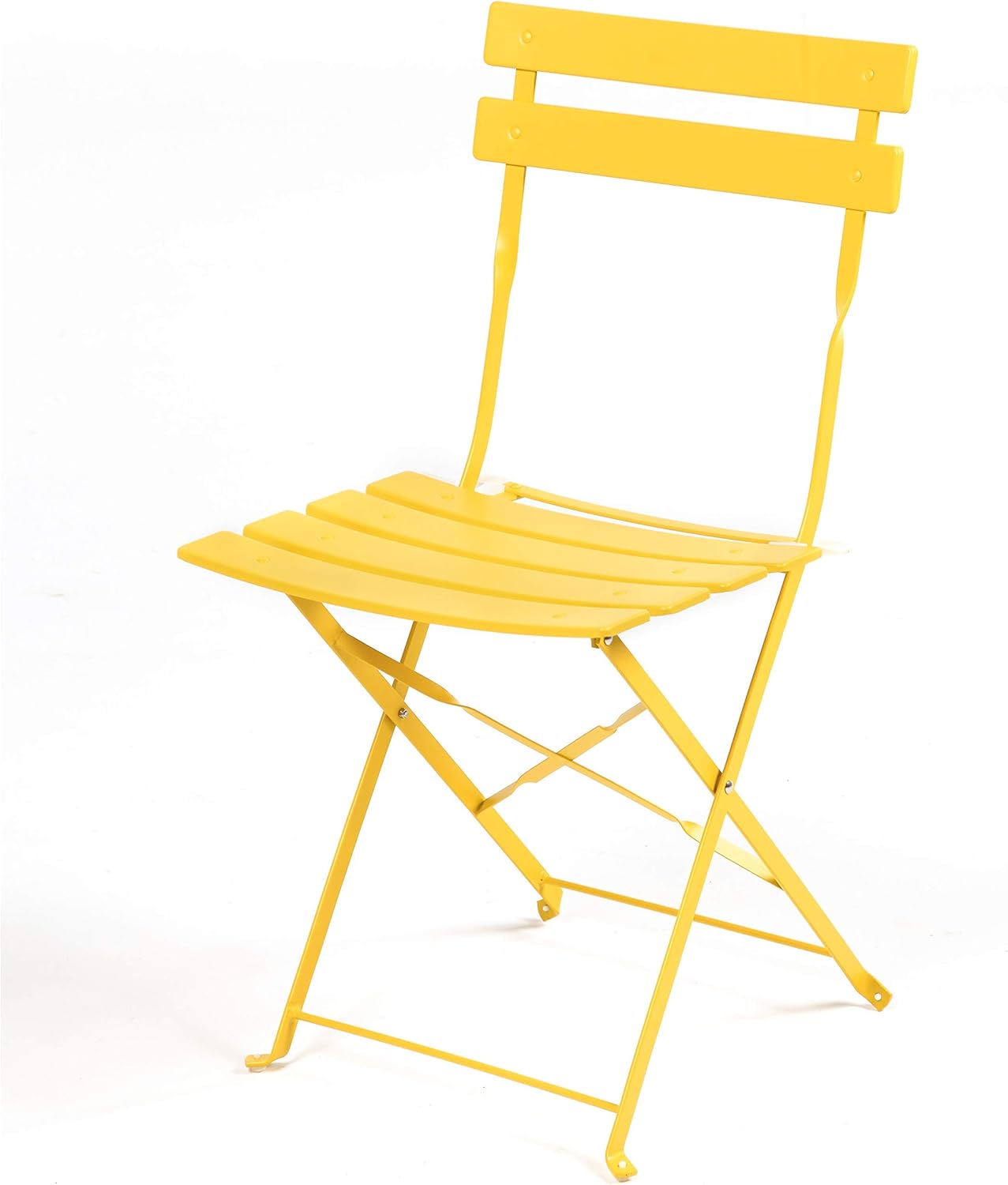 Grand patio 3-Piece Bistro Set Folding Outdoor Furniture Sets with Premium Steel Frame Portable Design for Bistro & Balcony, Yellow