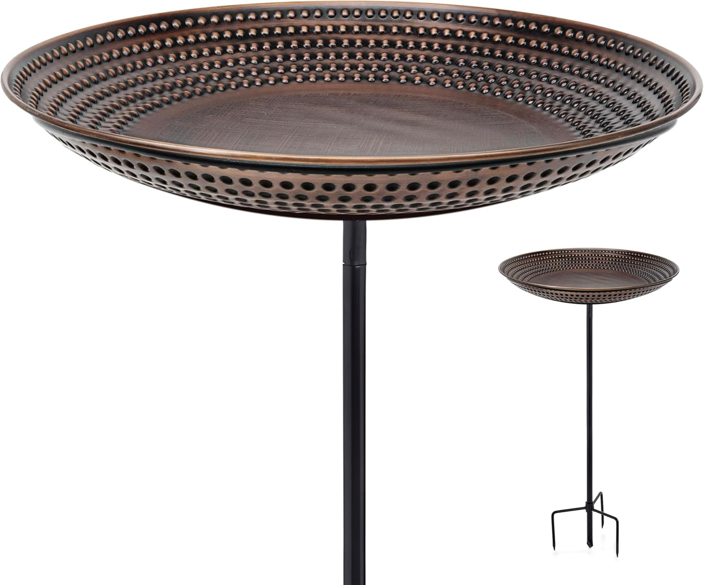 Good Directions Bronze Finish Bird Bath on Garden Pole 18"