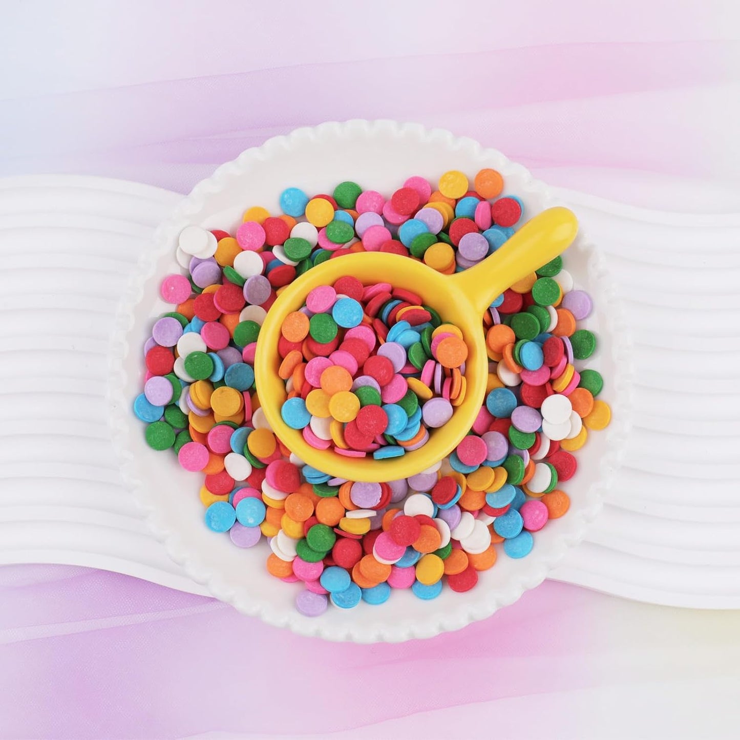 Rainbow Confetti Sprinkles for Cake Decorating, Perfect for Ice Cream, Cookies, Cupcake and Cookies Topper