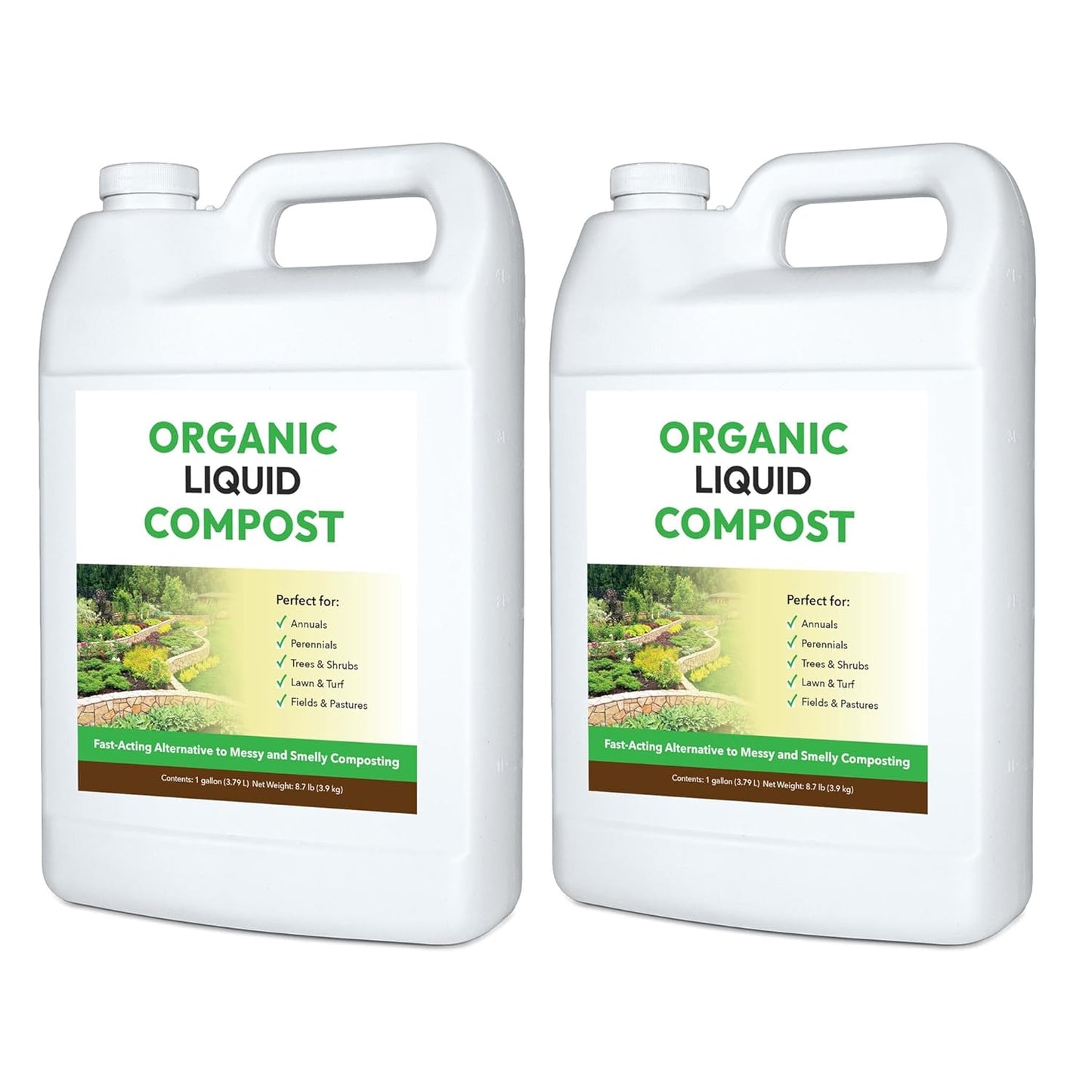 FOOP Organic Liquid Compost: Fast-Acting Alternative to Messy and Smelly Composting | Compost Tea Concentrate Perfect for Brewing Compost Teas (1 Gallon, 2 Pack, Treats Up to 40,000 Sq.Feet)