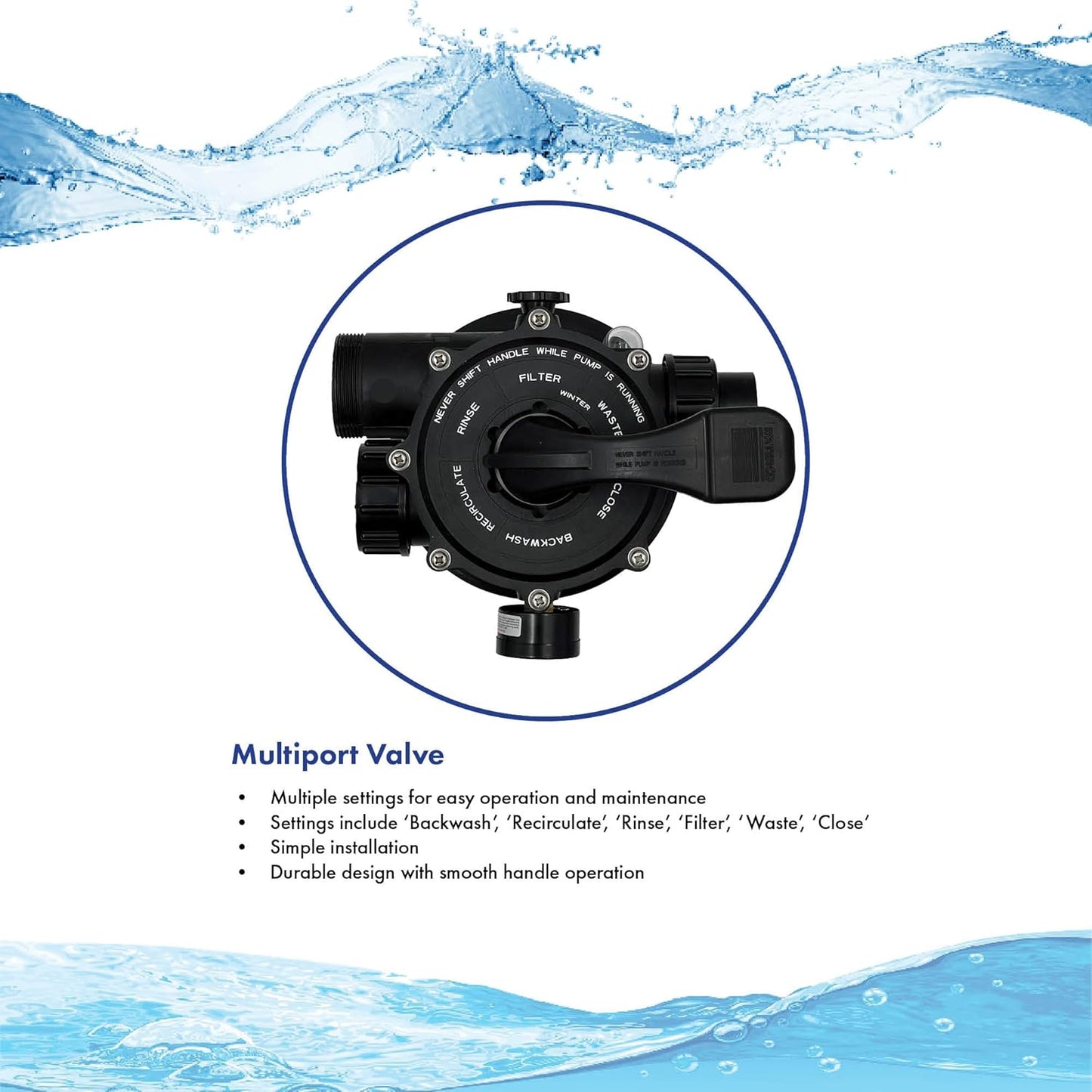 HALF OFF PONDS Simply Clear Koi Pond Filter System with 2HP Blower, UV Clarifier & 2,000 GPH Pump – Filters Ponds Up to 1500 Gallons – Complete Kit with Bio Media, Multiport Valve, Gauge