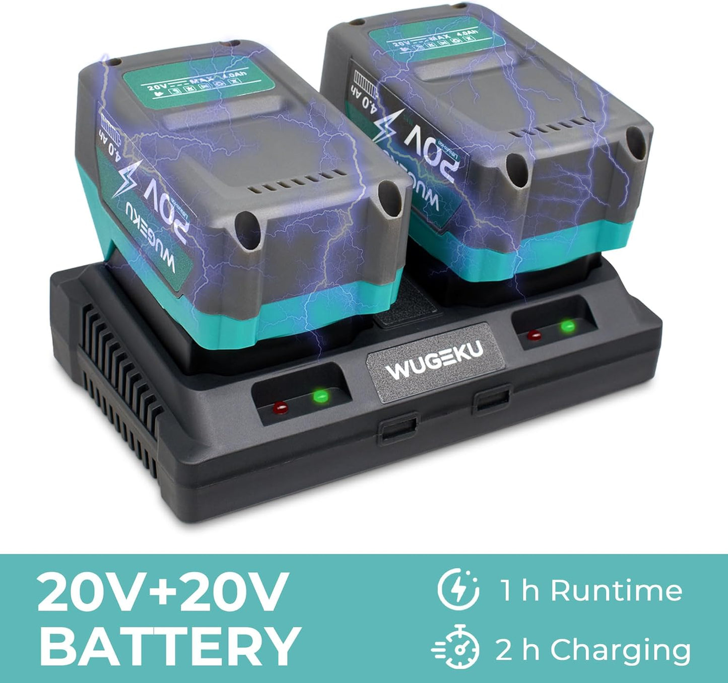 40V String Trimmer Cordless 14" Electric Weed Wacker (4.0 Ah Batteries*2 & Charger Included)