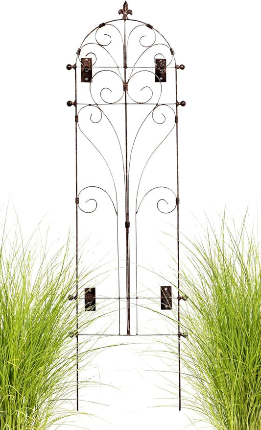 H Potter Outdoor Metal Wall Decor or Trellis for Climbing Plants Suitable as Art Garden Panel Roses Vines Privacy Includes Brackets for Hanging Gar214w1