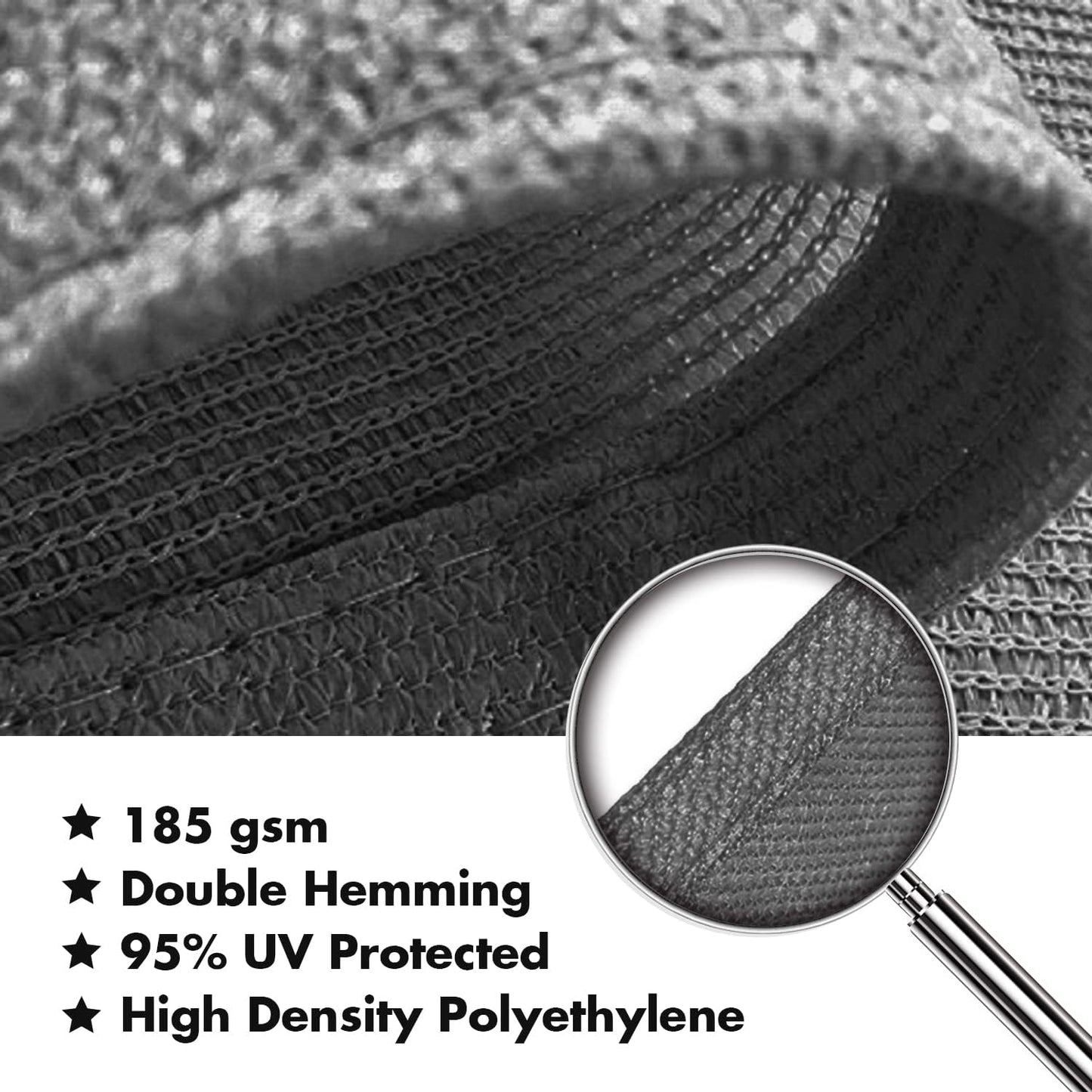 KANAGAWA 6'X14' Dark Gray Custom Size Sun Shade Sail Rectangle UV Block Canopy Cover for Patio Backyard Lawn Garden Outdoor (Customized Available)