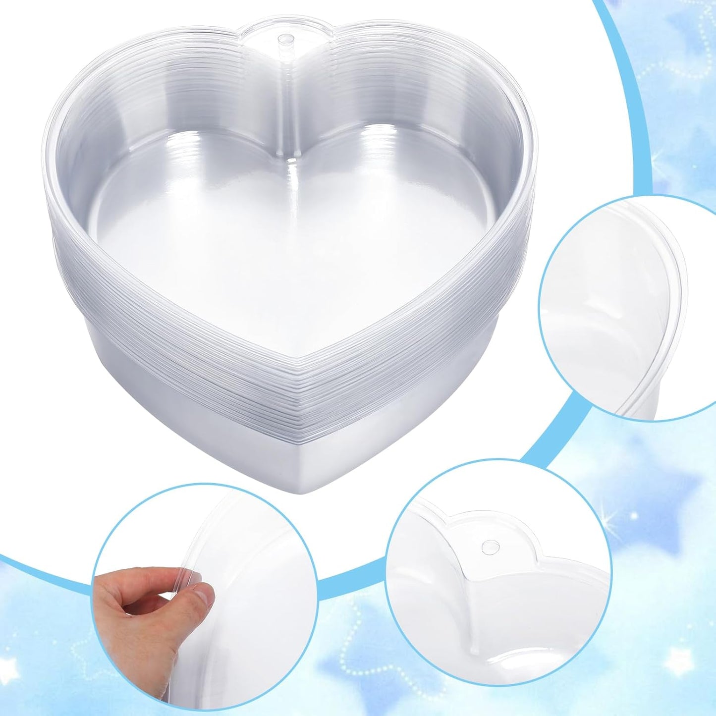 24 Pcs Stepping Stone Kit Includes Concrete Mold, Mosaic Tiles and Carving Tools, DIY Craft Handmade Stepping Stone Kit for Kids, Family, Garden Outdoor Decor, No Concrete Mix(Heart,10 Inch)