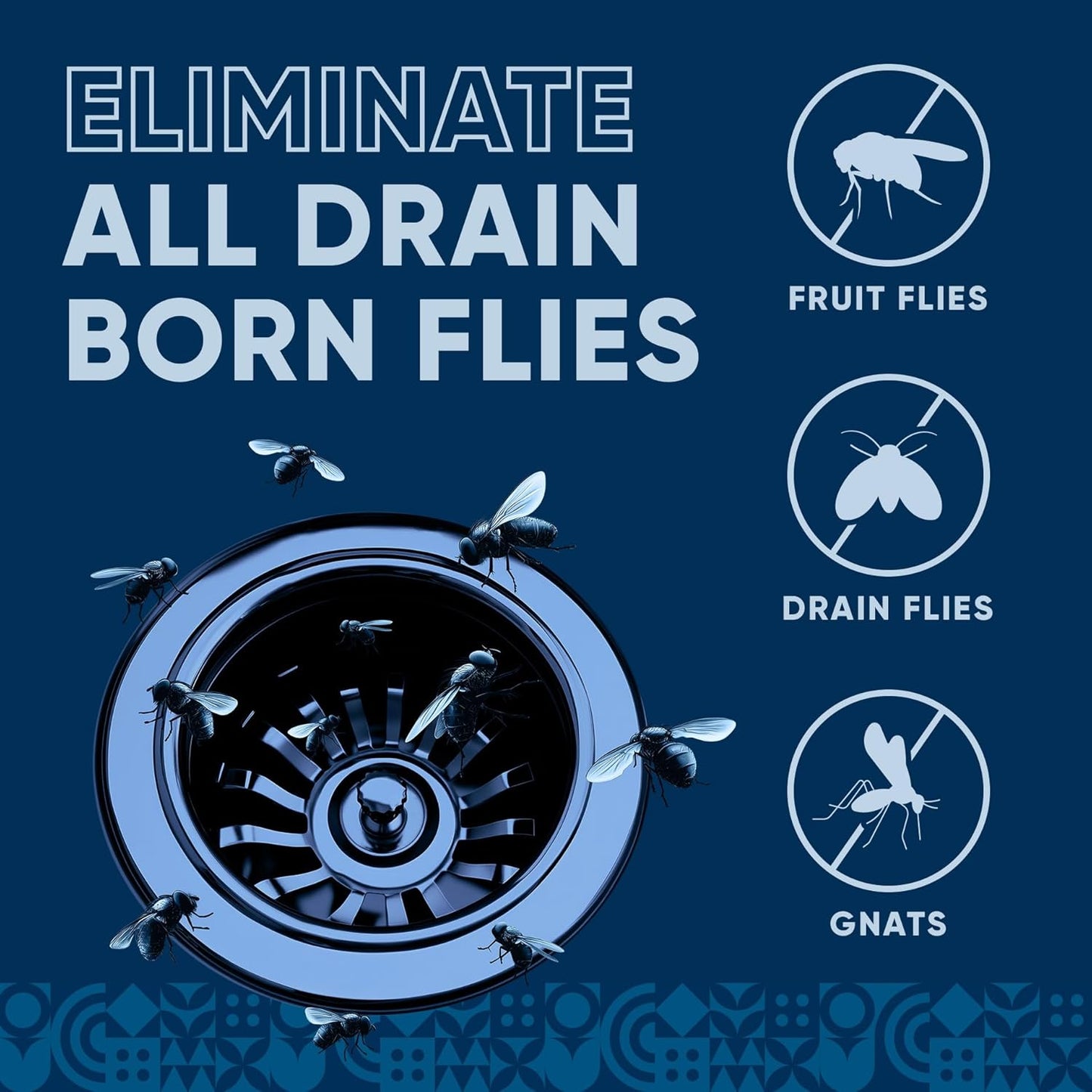 Fruit Fly Drain Treatment | Drain Fly Eliminator | Eliminates Gnats, Sewer Flies and More - Works in All Drains - 64 Fl Oz