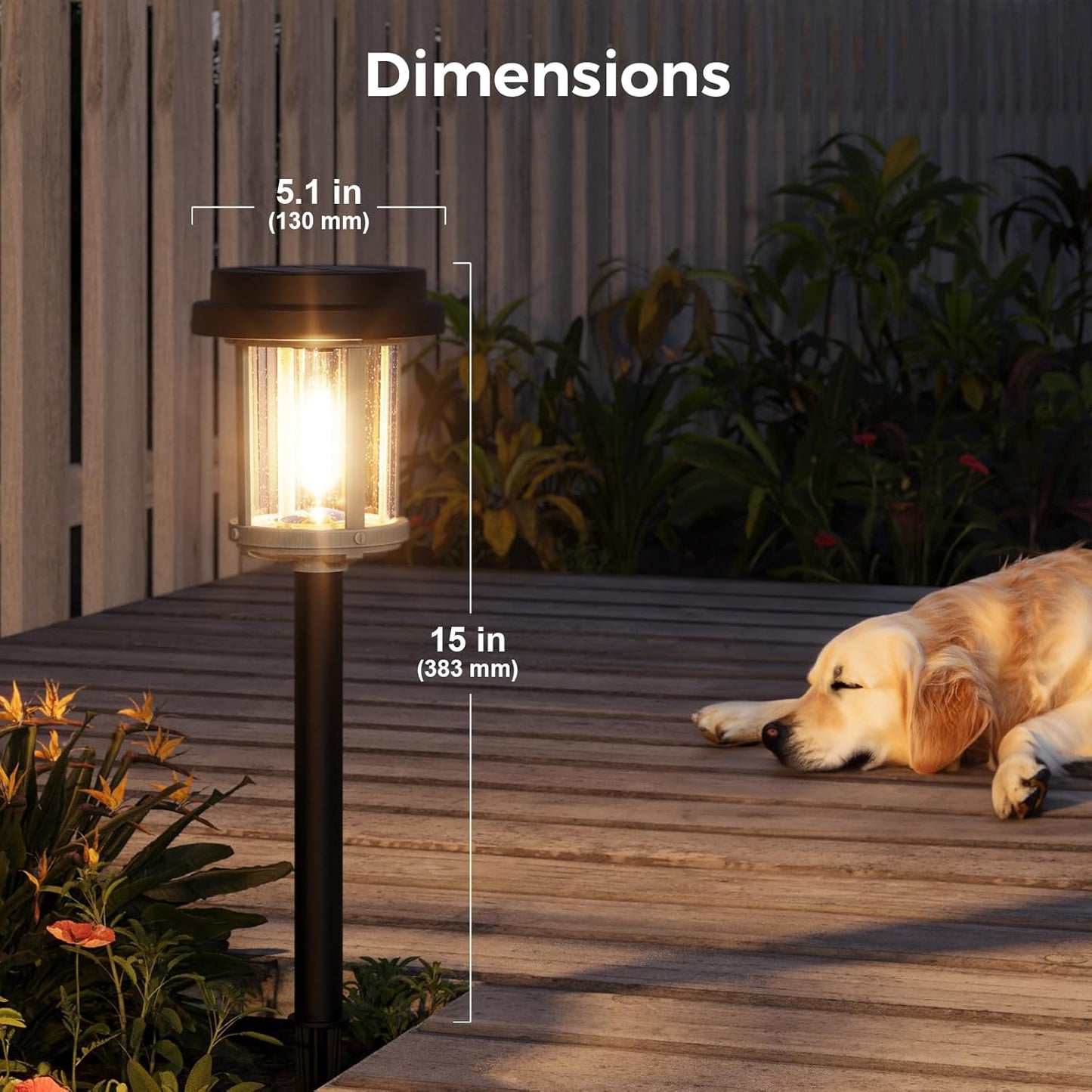 XMCOSY+ Solar Lights Outdoor Waterproof, 20 LM Solar Powered Garden Lights with 2-Tone Black & Grey Metal Design, Solar Pathway Lights for Yard Patio Landscape Walkway Driveway (Black & Grey)