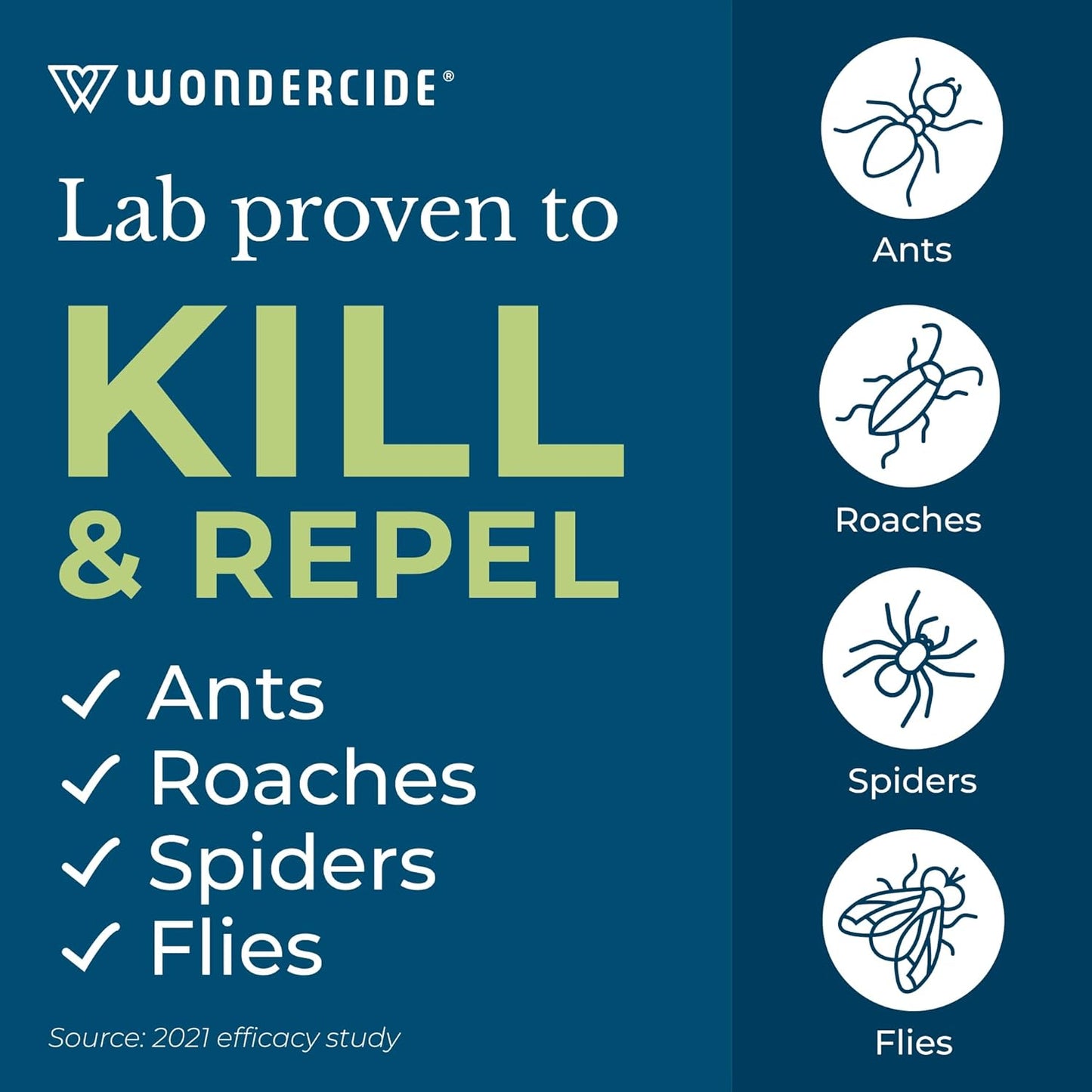 Wondercide - Indoor Pest Control Spray for Home and Kitchen - Ant, Roach, Spider, Fly, Flea, Bug Killer and Insect Repellent - with Natural Essential Oils - Pet and Family Safe— Peppermint 32 oz
