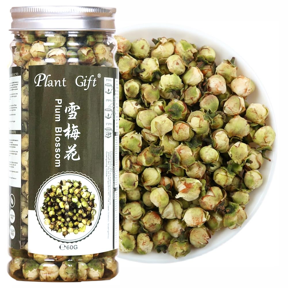 PlantGift Snow Plum Blossom Tea, 60G/2.11oz 雪梅花 Blossom Tea Flower, Chinese Dried Plums, Health Tea