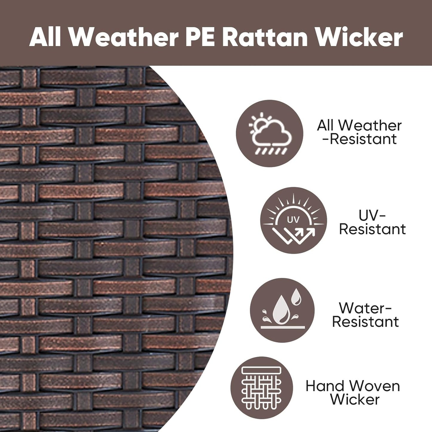 HUMMUH 11 Pieces Patio Furniture Set with Fire Pit,Outdoor Modular Sectional Couch Loveseat Chairs with Table,All Weather PE Wicker Patio Conversation Sets for Deck Porch Backyard