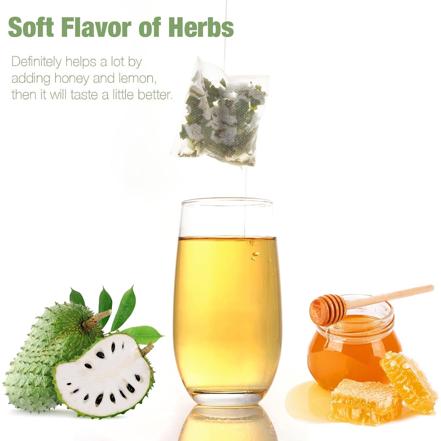 40 Natural Soursop Tea Bags, Soursop Leaves Tea, Dried Soursop Graviola Leaves Tea, te de Guanabana Tea, Pure Sour sop Tea Leaves