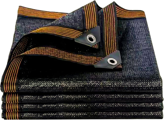 QLOFEI Shade Cloth for Garden, 90% Sunblock Neting Cover with Grommets, Sun Shade Cloth for Patio Pergola Greenhouse Plants Cover Mesh Tarp, 10x24 FT