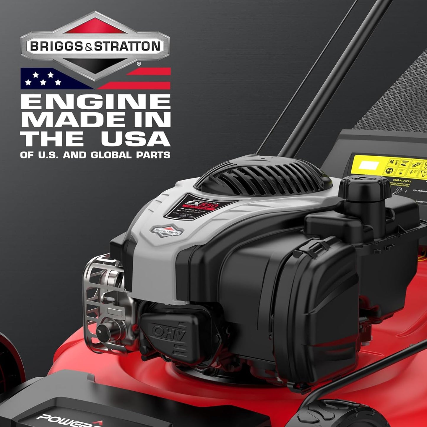 PowerSmart 21" Gas Lawn Mower with 140cc B&S E550 Engine, 3-in-1 with Bagging, High Wheels, Lightweight and Easy Assembly, Cordless Push Lawn Mowers for Garden Yard