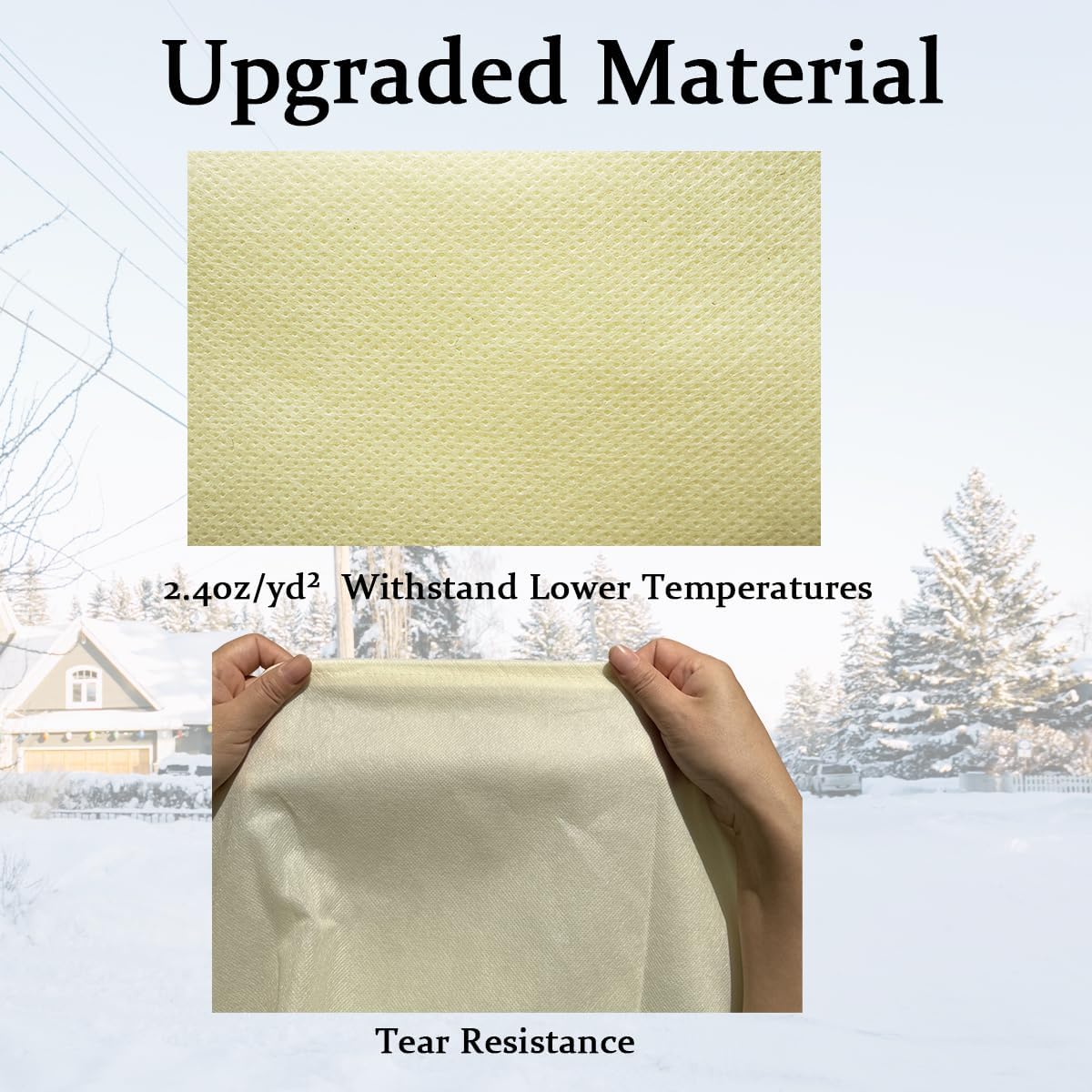gardtree Winter Plant Frost Protection Covers 31.5" x 47.2" 2 Packs, Thicker 2.4oz/yd² Garden Cold Weather Tree Covers Freeze Protection Wrap with Zipper Drawstring for Shrub Fruit Tree, Potted Plants