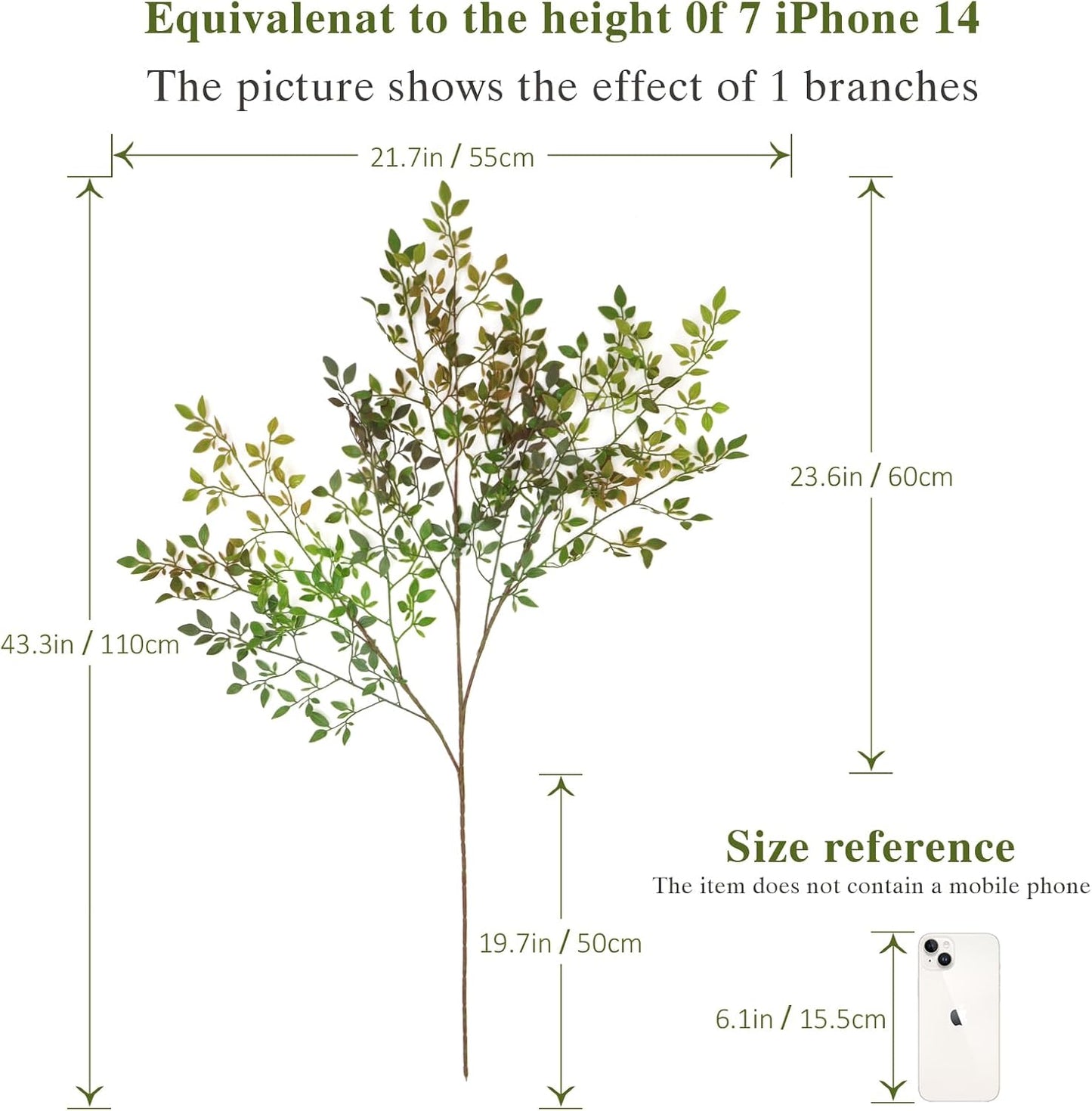 Dremisland Artificial Plant 43.3 Inch Artificial Bamboo Plant Branch 2 Pcs Artificial Green Stems Lucky Bamboo Plants Fake Shrubs Plants Autumn Bushes for Home Office Garden Decor (Yellow Green)