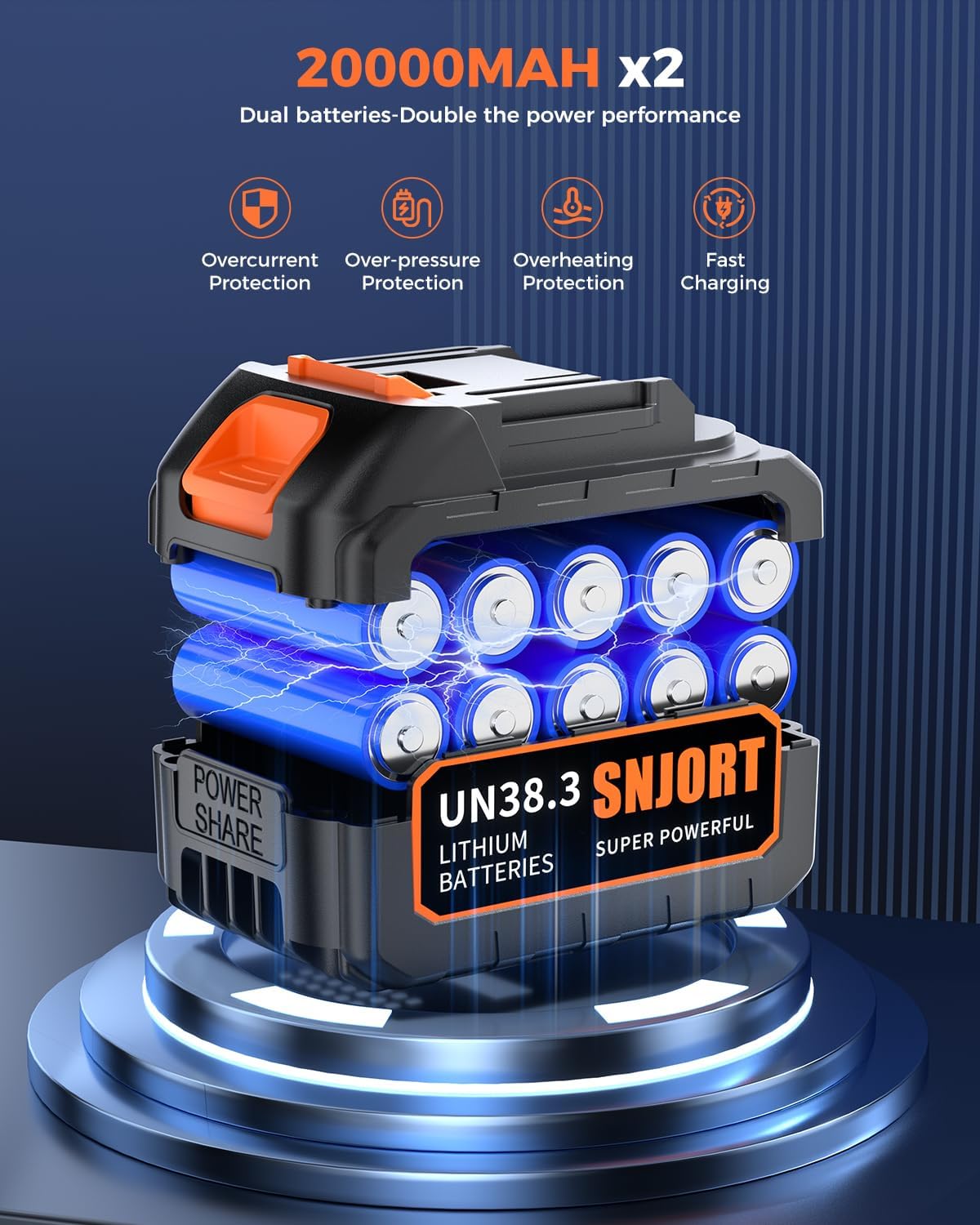 Leaf Blower Cordless with Battery and Charger,800,000 RPM,Extended Nozzle,Lightweight Handheld Design,Blower for Patio Cleaning,car Blowing Water,Blowing Leaves and Dust（ Citrus Orange）