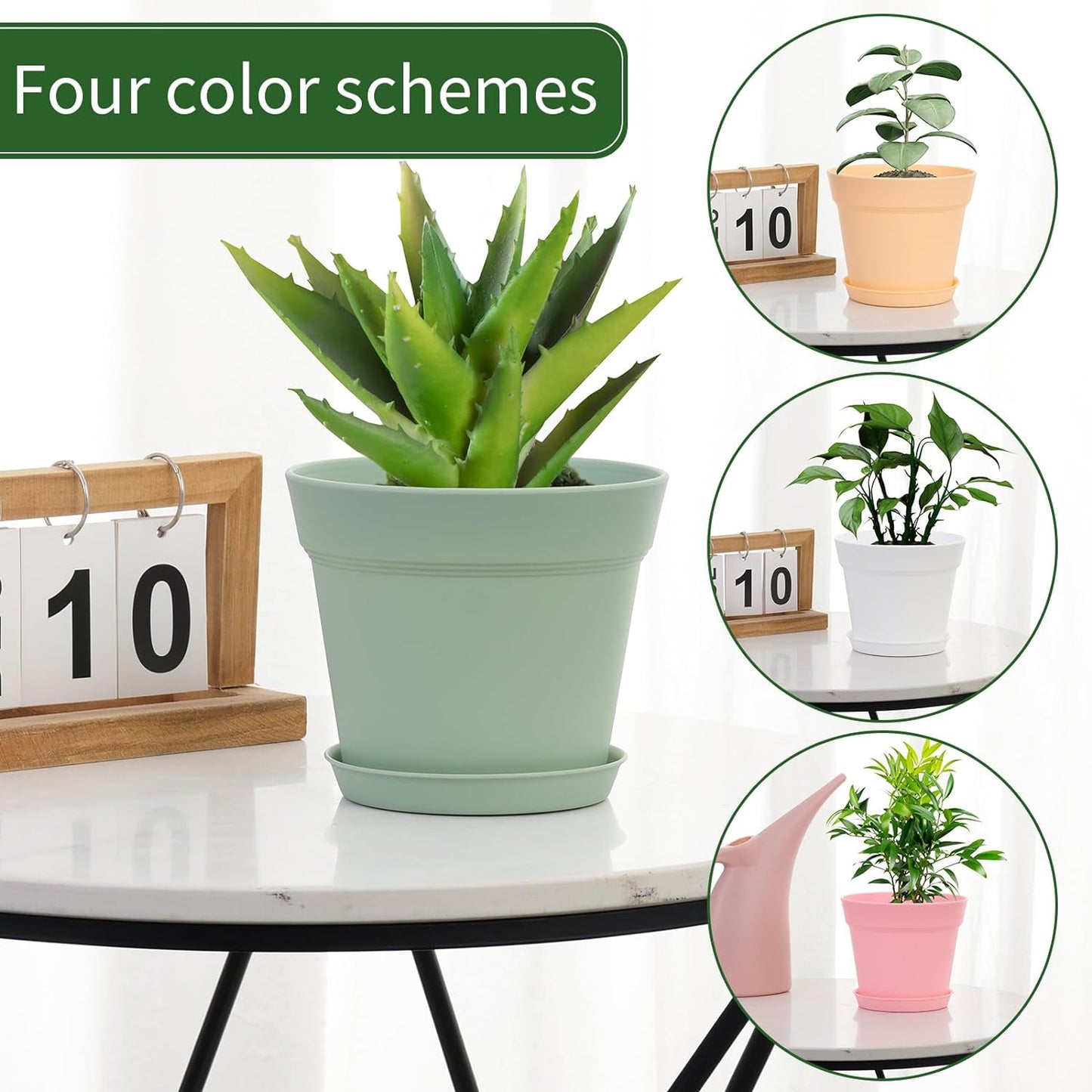 GARDIFE 20 Pack 4 inch Plant pots, planters for Indoor Plants, Flower pots, Color