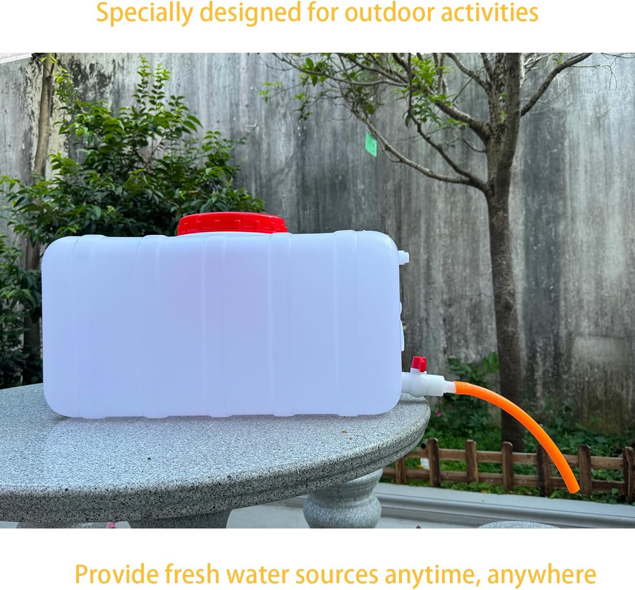 Large Capacity Water Tank with Faucet for Household and Outdoor Use - Portable and Durable Plastic Water Storage Cube