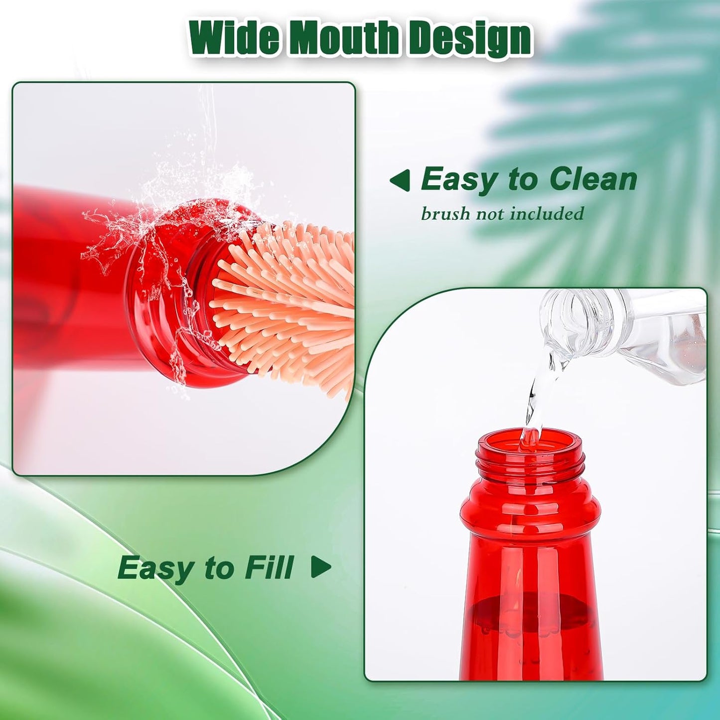 FEED GARDEN 10oz Plastic Hummingbird Feeders for Outdoors - 1 Pack Red, Ant & Bee Proof, 6 Feeding Ports, Easy Clean Red Nectar Feeders for Outside Hanging, Gifts for Mom